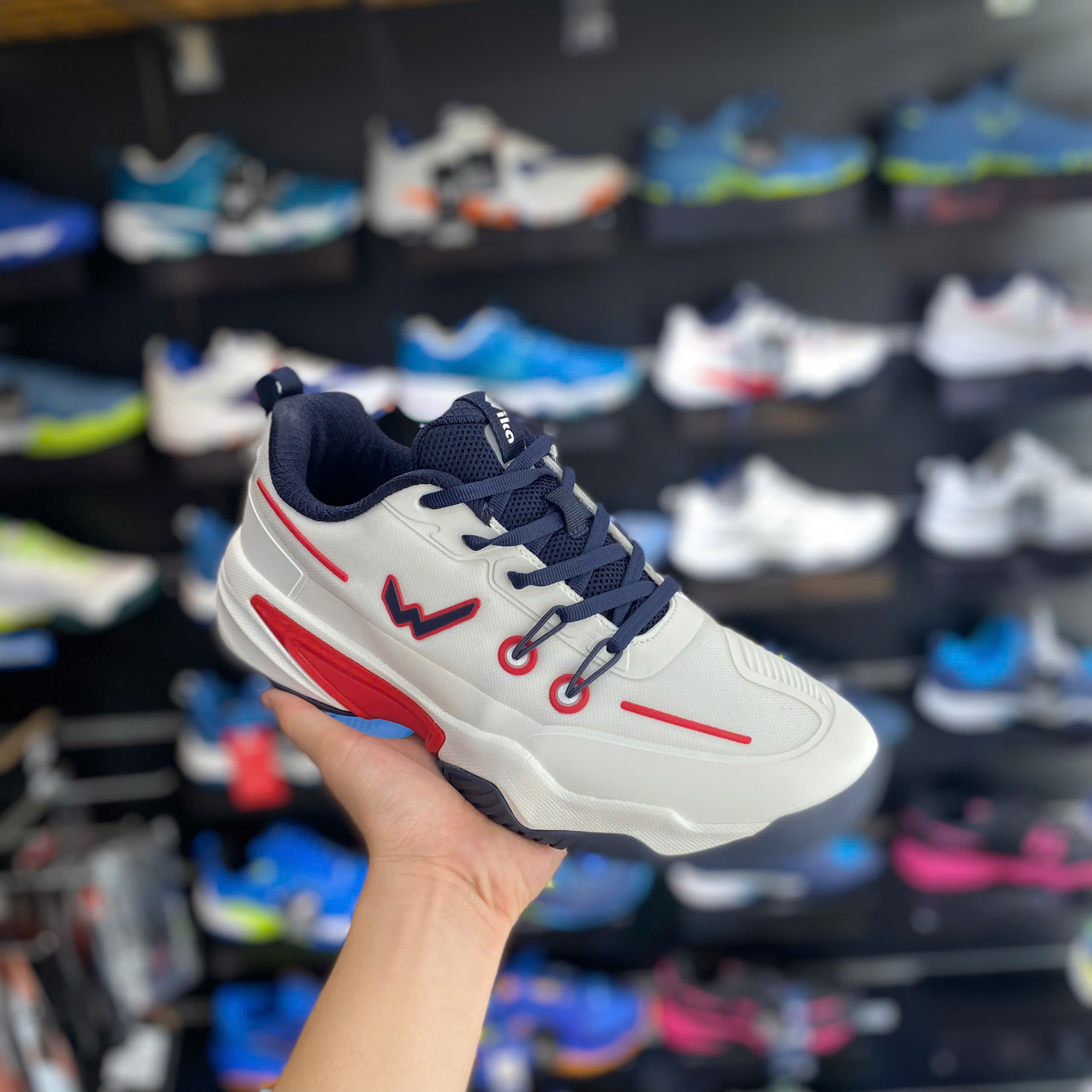 Giày Pickleball Wika Vanta trắng navy