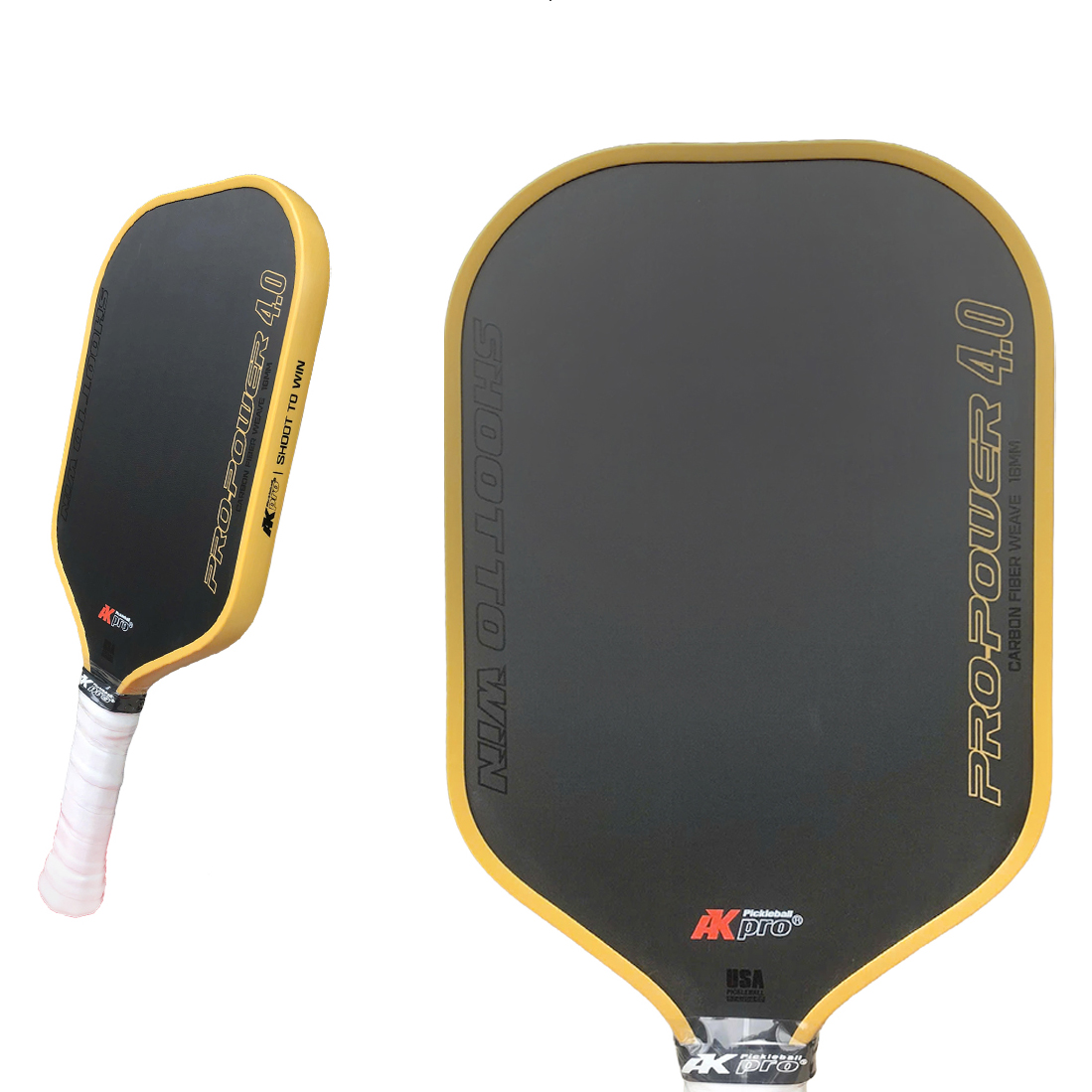 Vợt Pickleball PRO-POWER 4.0 Gold Carbon T700 - 16mm