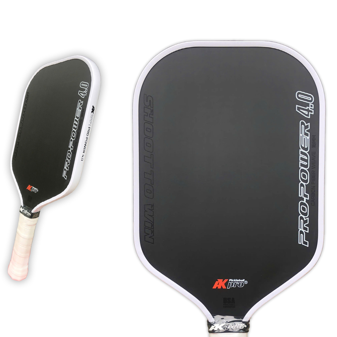 Vợt Pickleball PRO-POWER 4.0 White Carbon T700 - 16mm