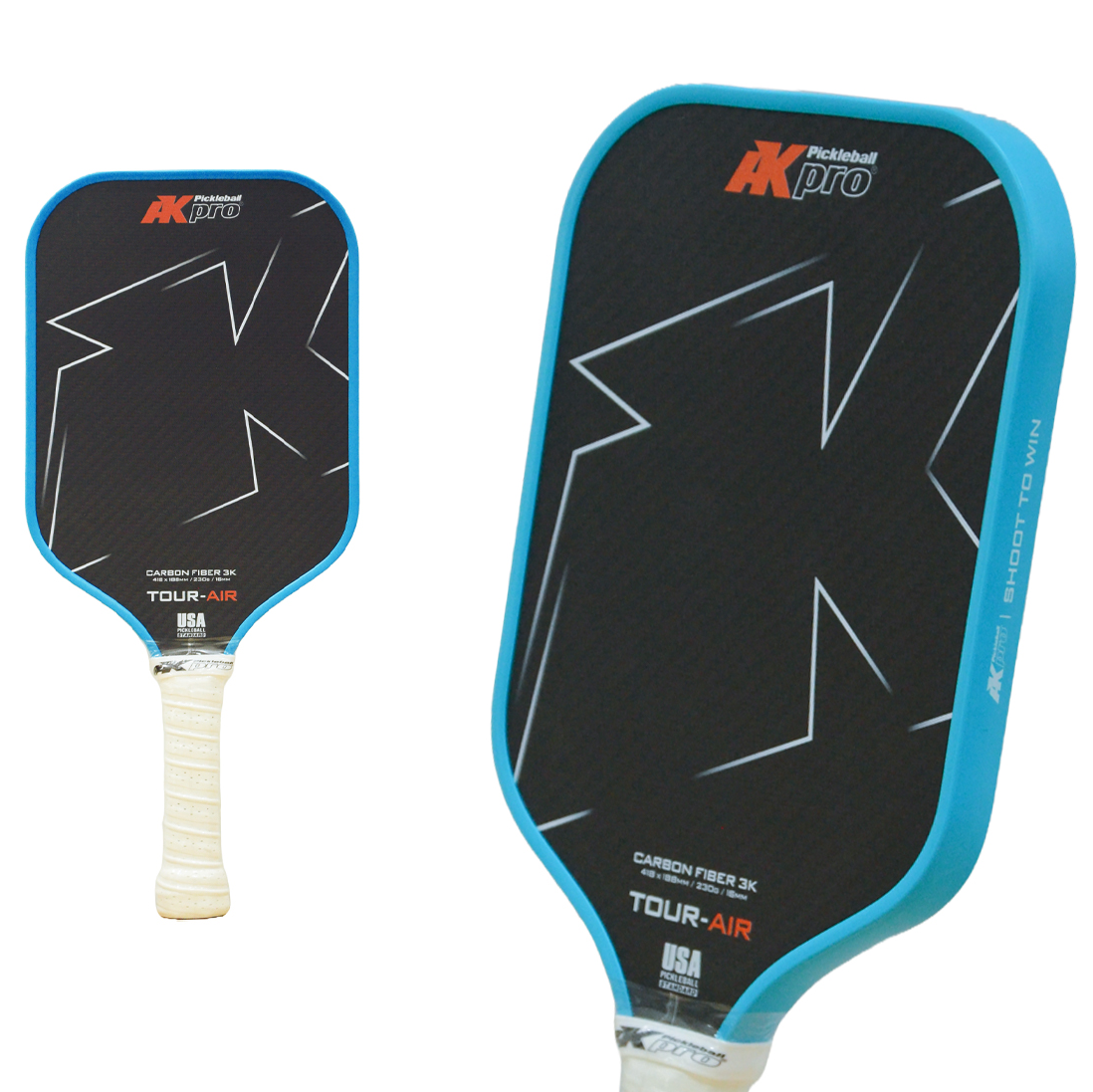 Vợt Pickleball AKpro TOUR-AIR Xanh – Carbon 3K