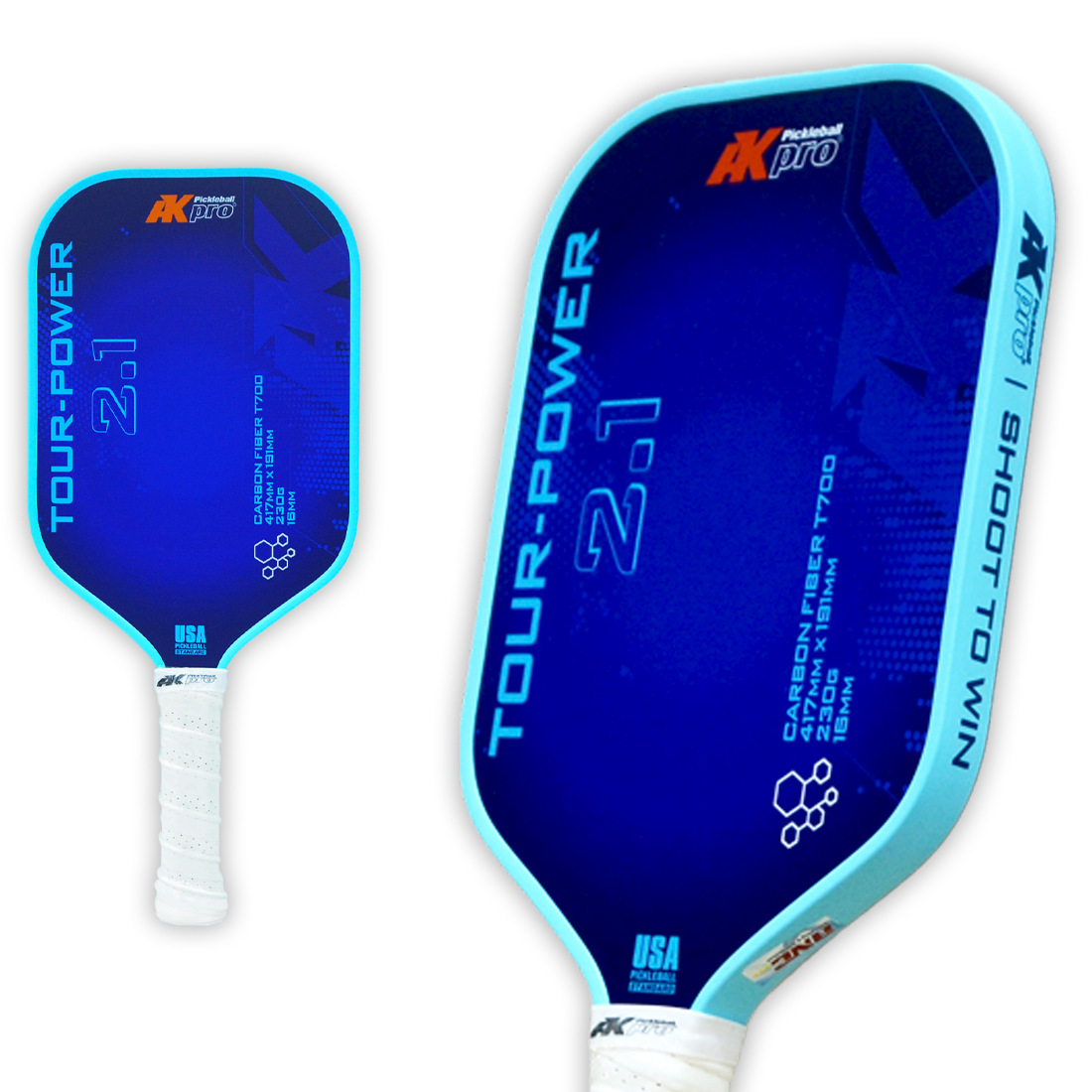 Vợt Pickleball Akpro TOUR-POWER 2.1 – Carbon T700