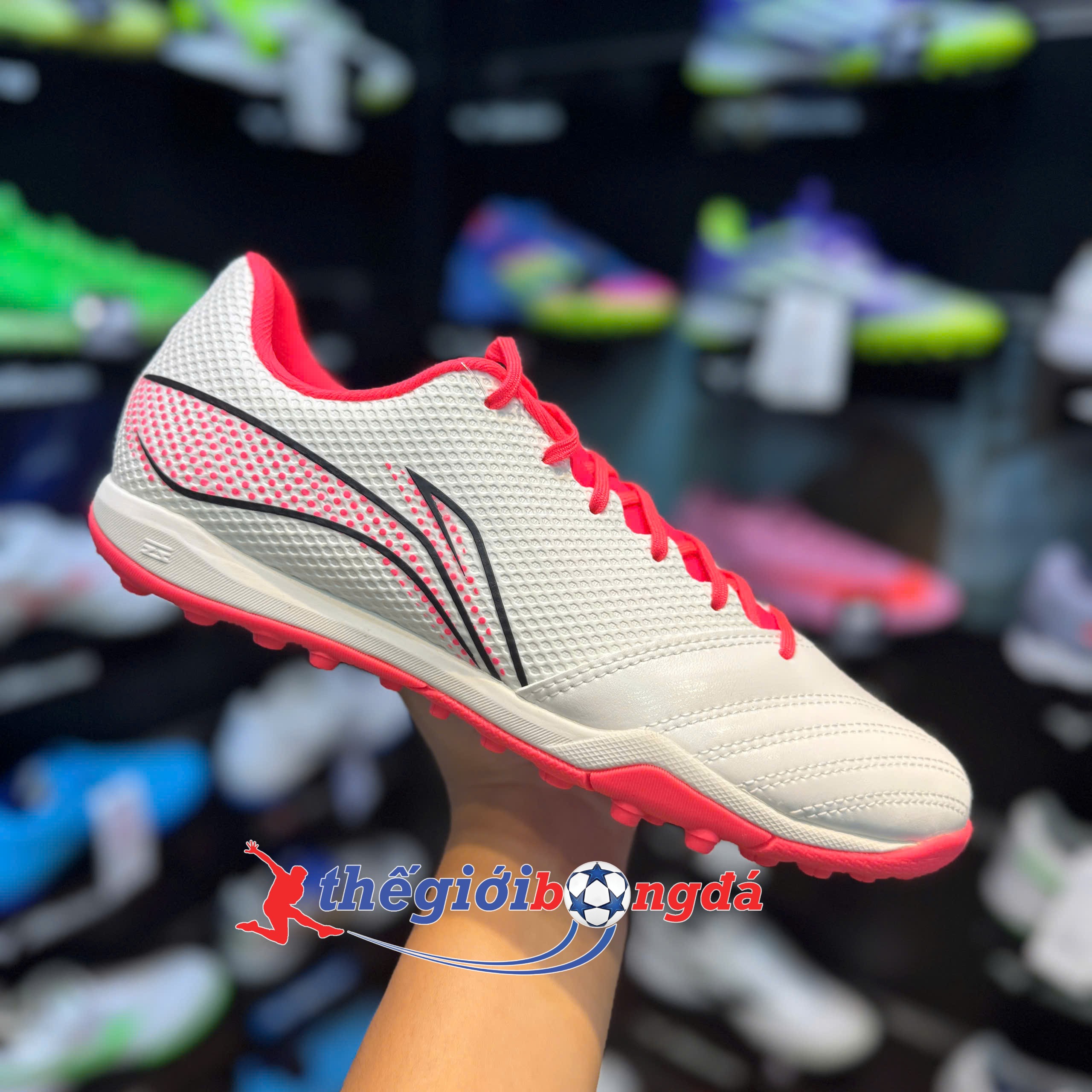 Giày bóng đá Lining YSTU063-1V - Trắng/Cam