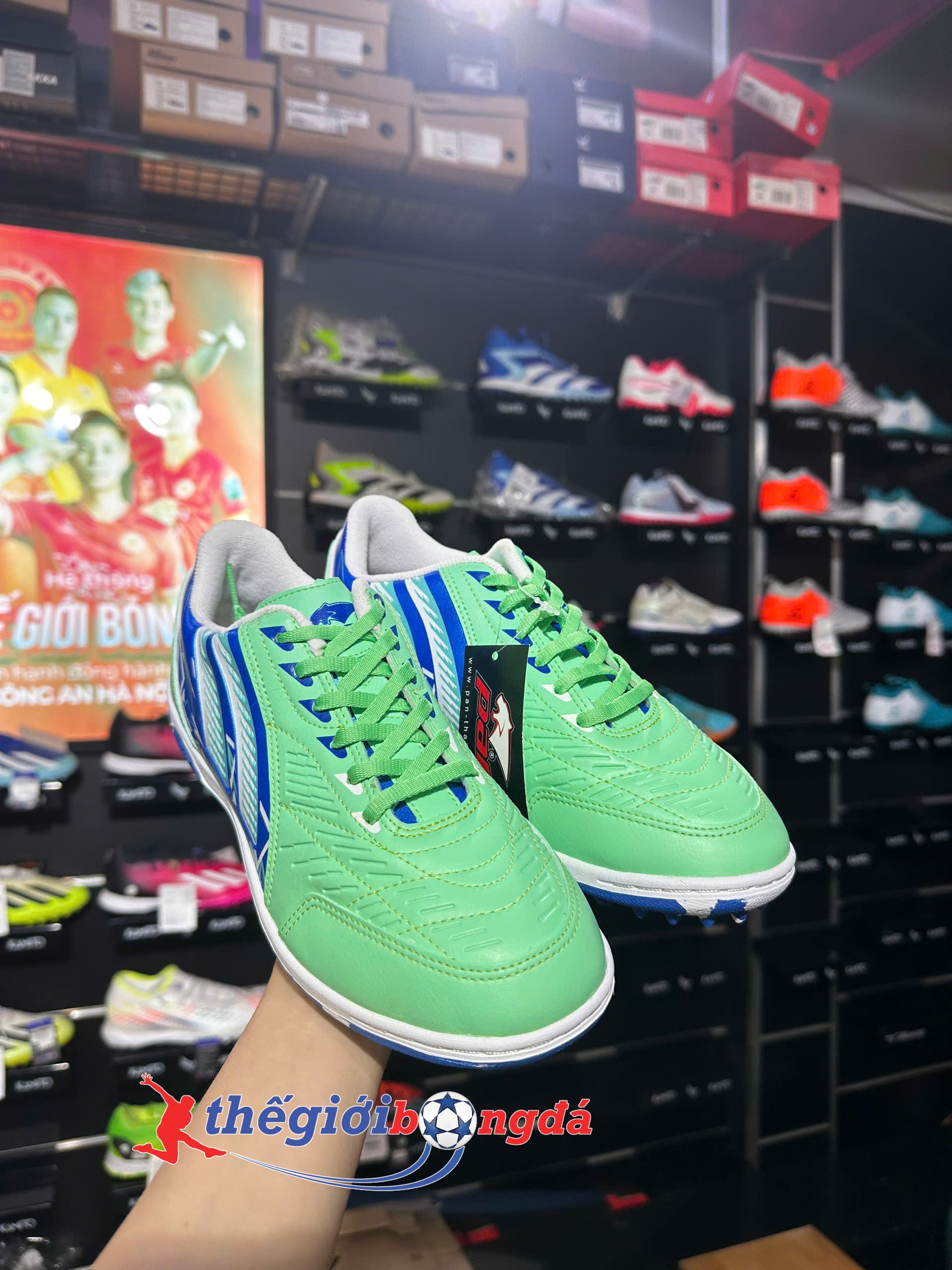 GIày đá bóng Pan Nitro TF Xanh Ngọc