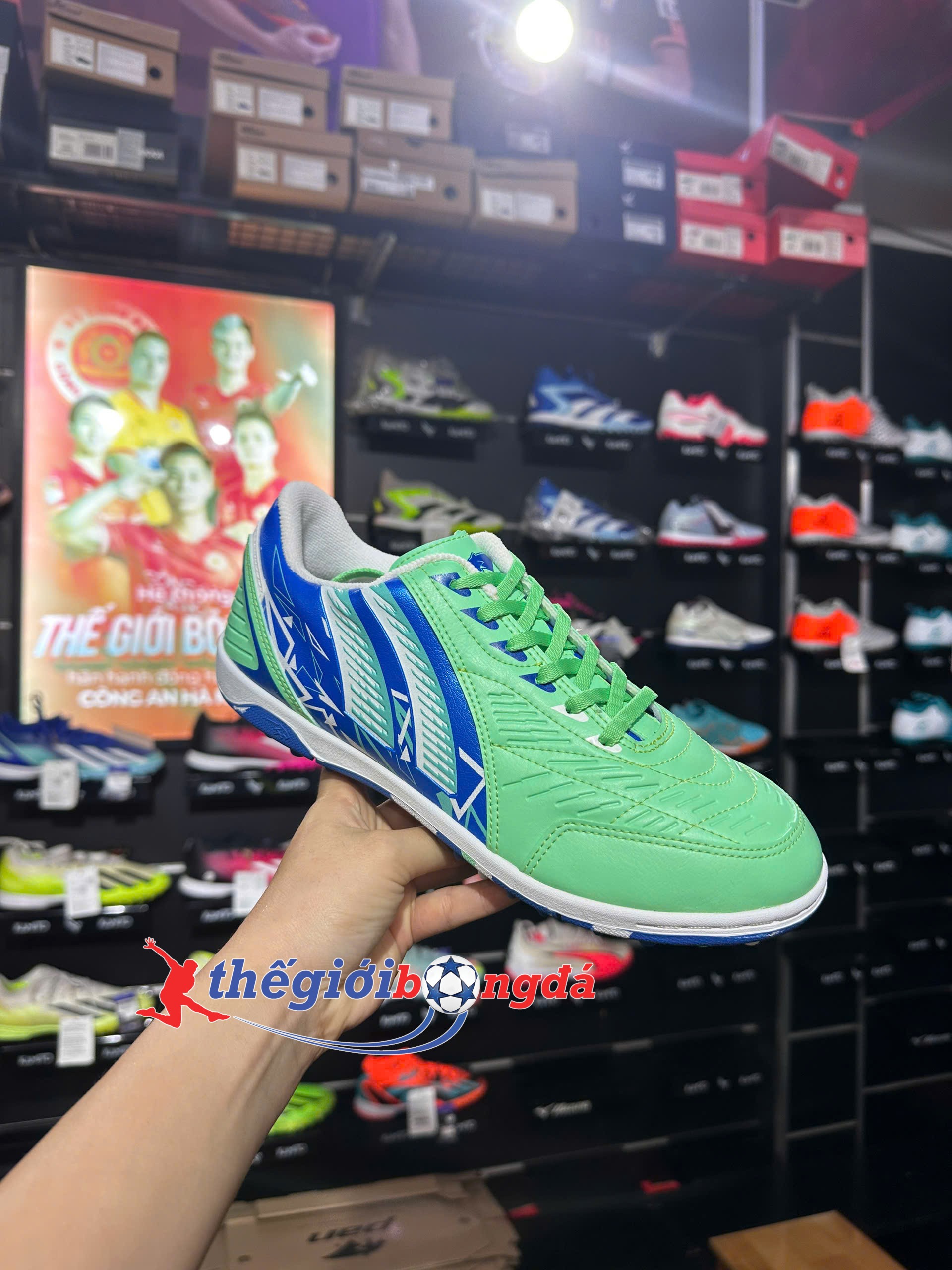 GIày đá bóng Pan Nitro TF Xanh Ngọc