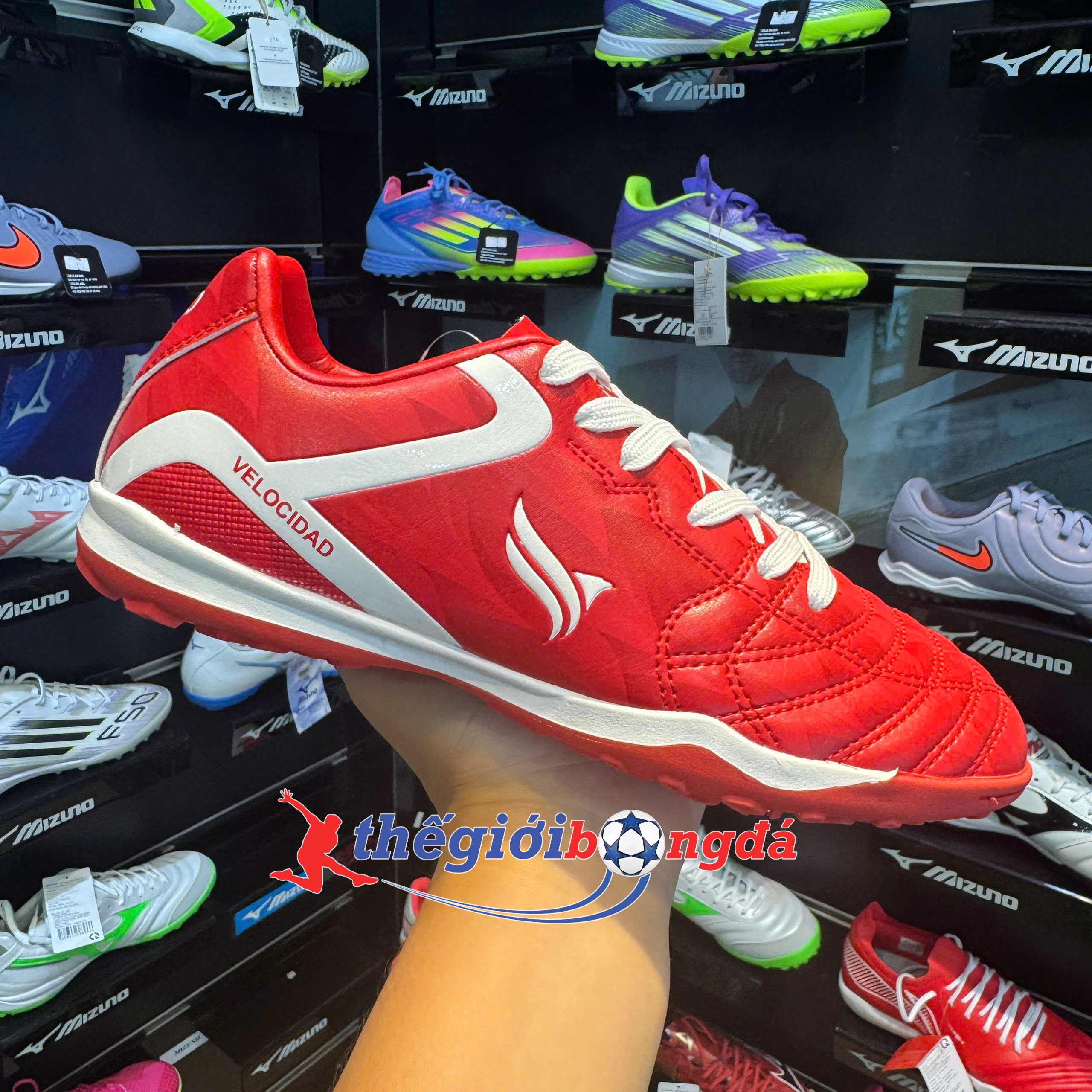 Giày Kamito Velocidad Kid TF Fire Back - Đỏ Trắng