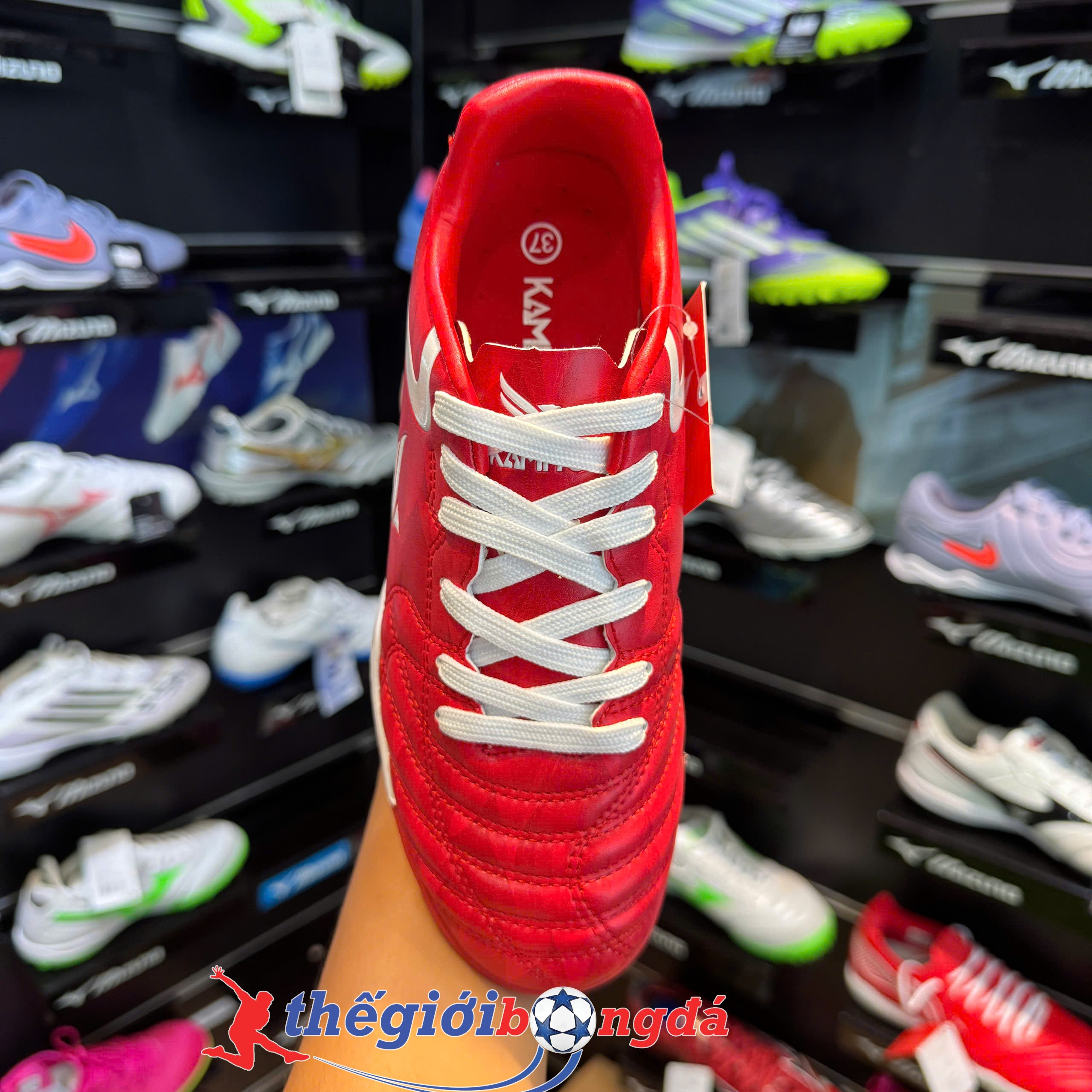Giày Kamito Velocidad Kid TF Fire Back - Đỏ Trắng