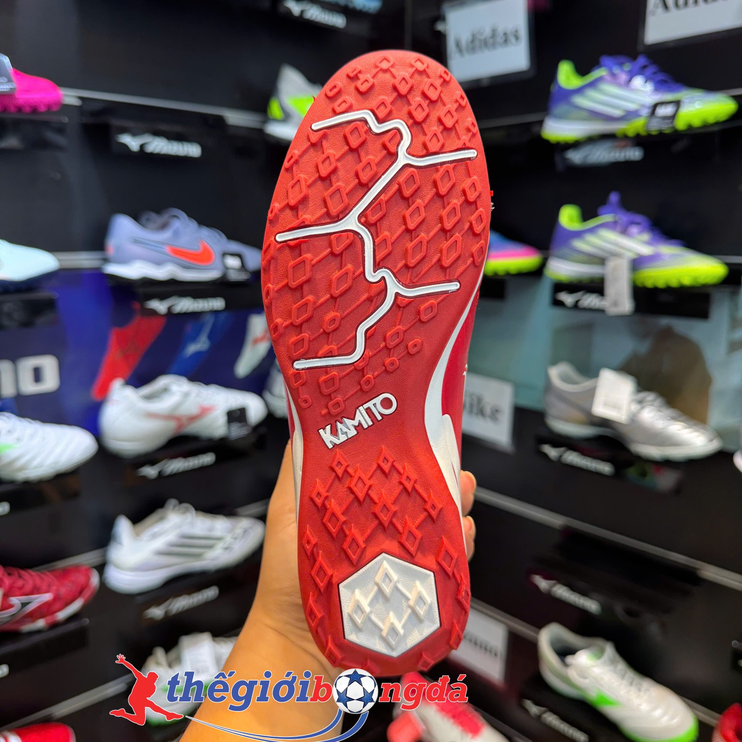 Giày Kamito Velocidad Kid TF Fire Back - Đỏ Trắng