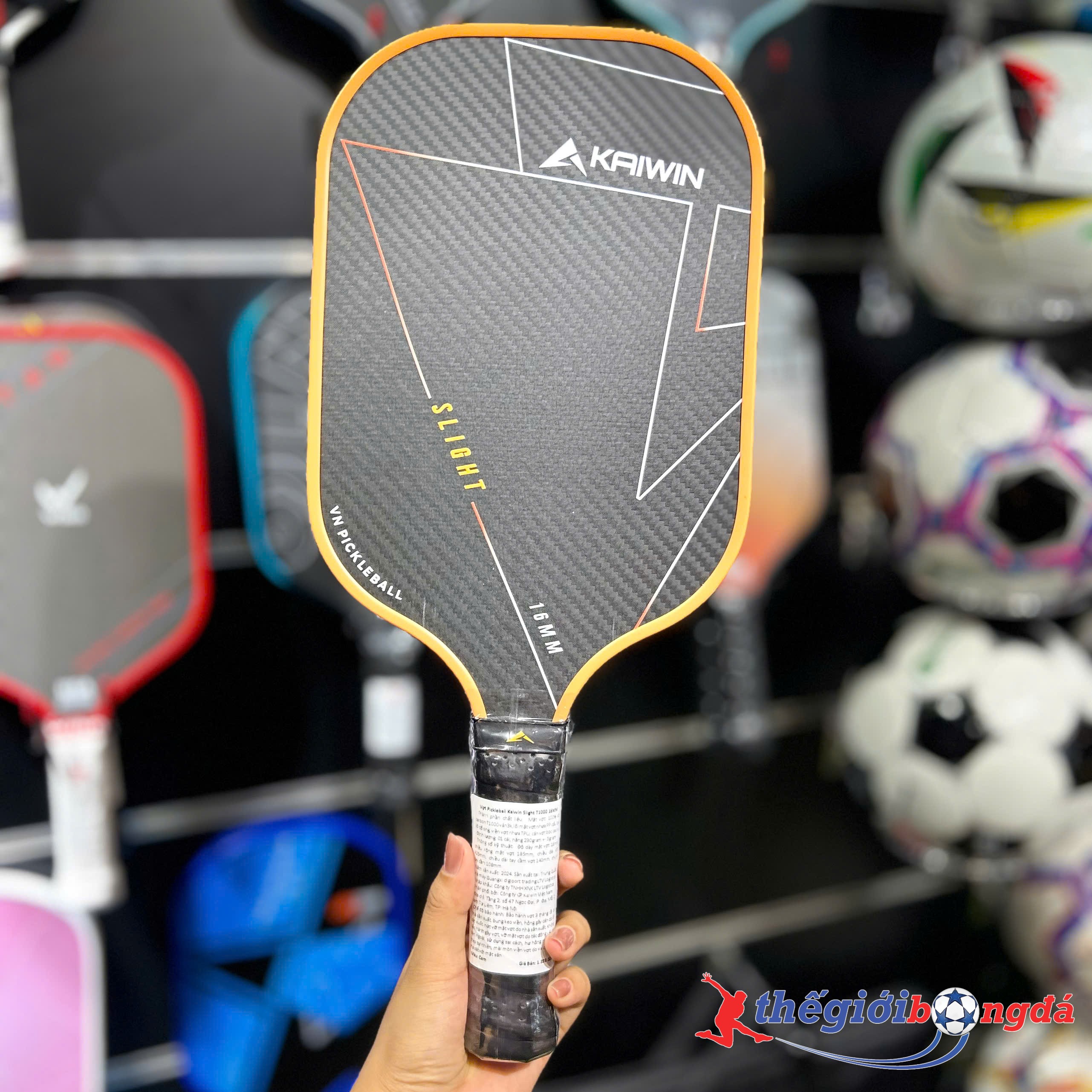 Vợt Pickleball Kaiwin Slight T1000 16mm - Màu Cam