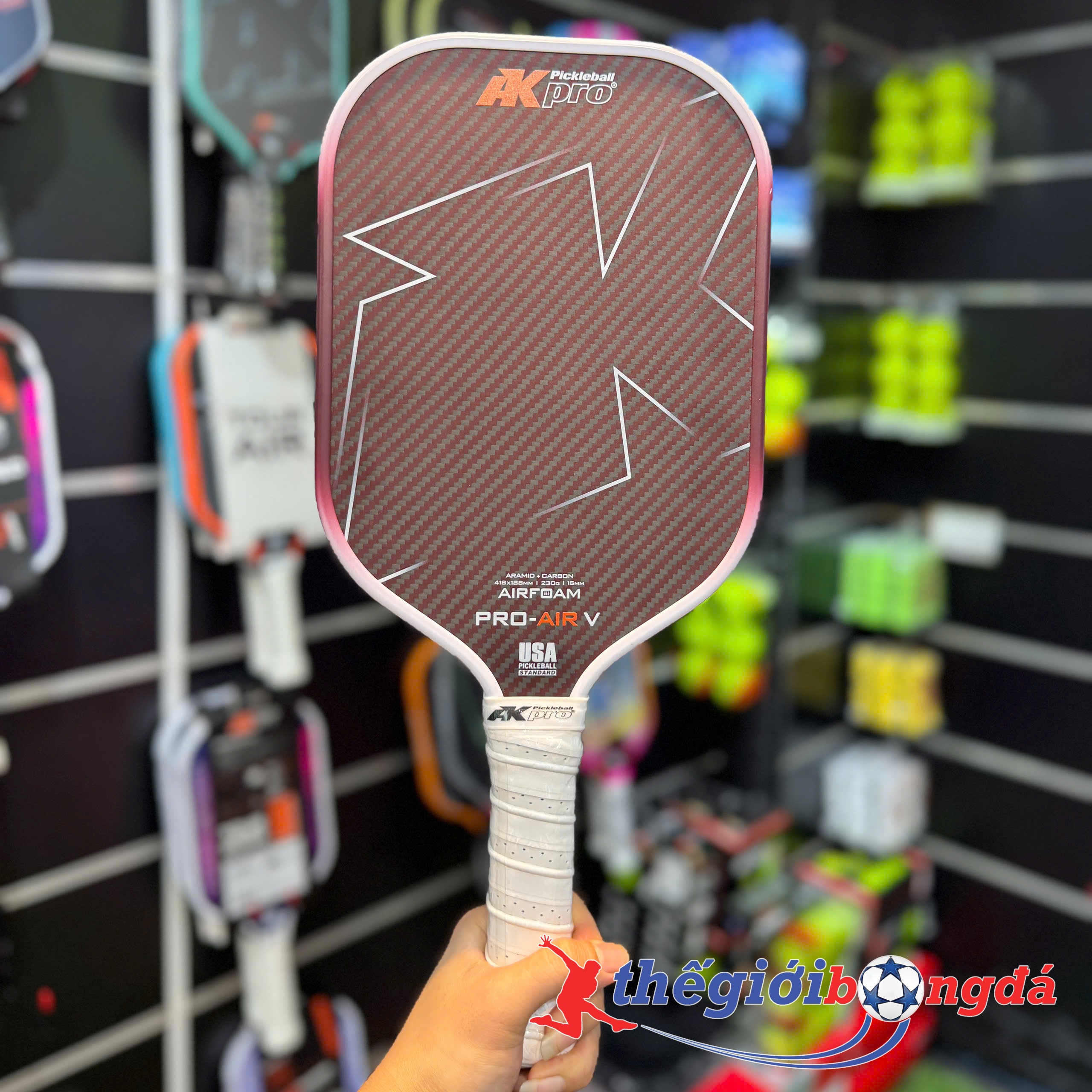 Vợt Pickleball Akpro PRO-AIR V – Aramid + Carbon