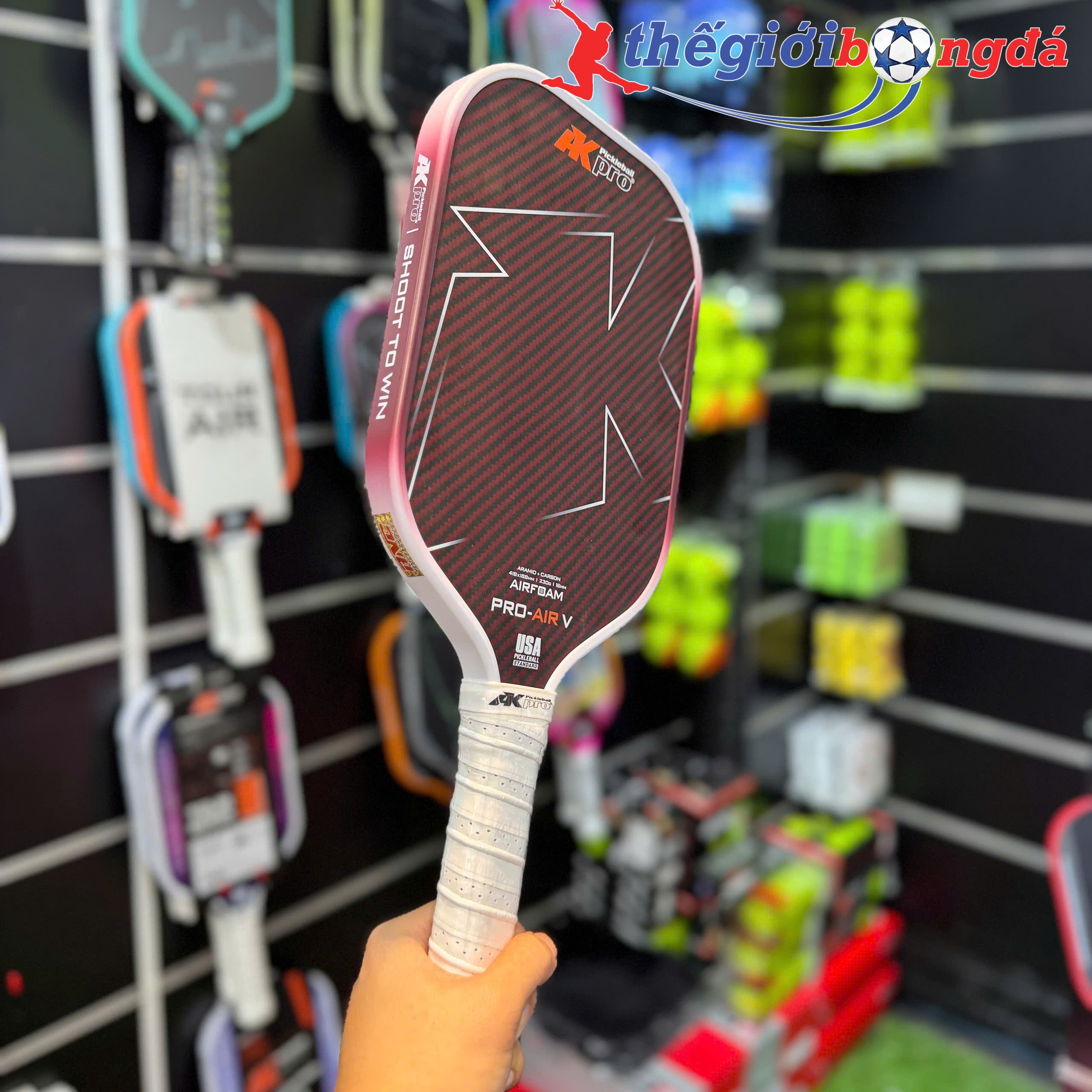 Vợt Pickleball Akpro PRO-AIR V – Aramid + Carbon