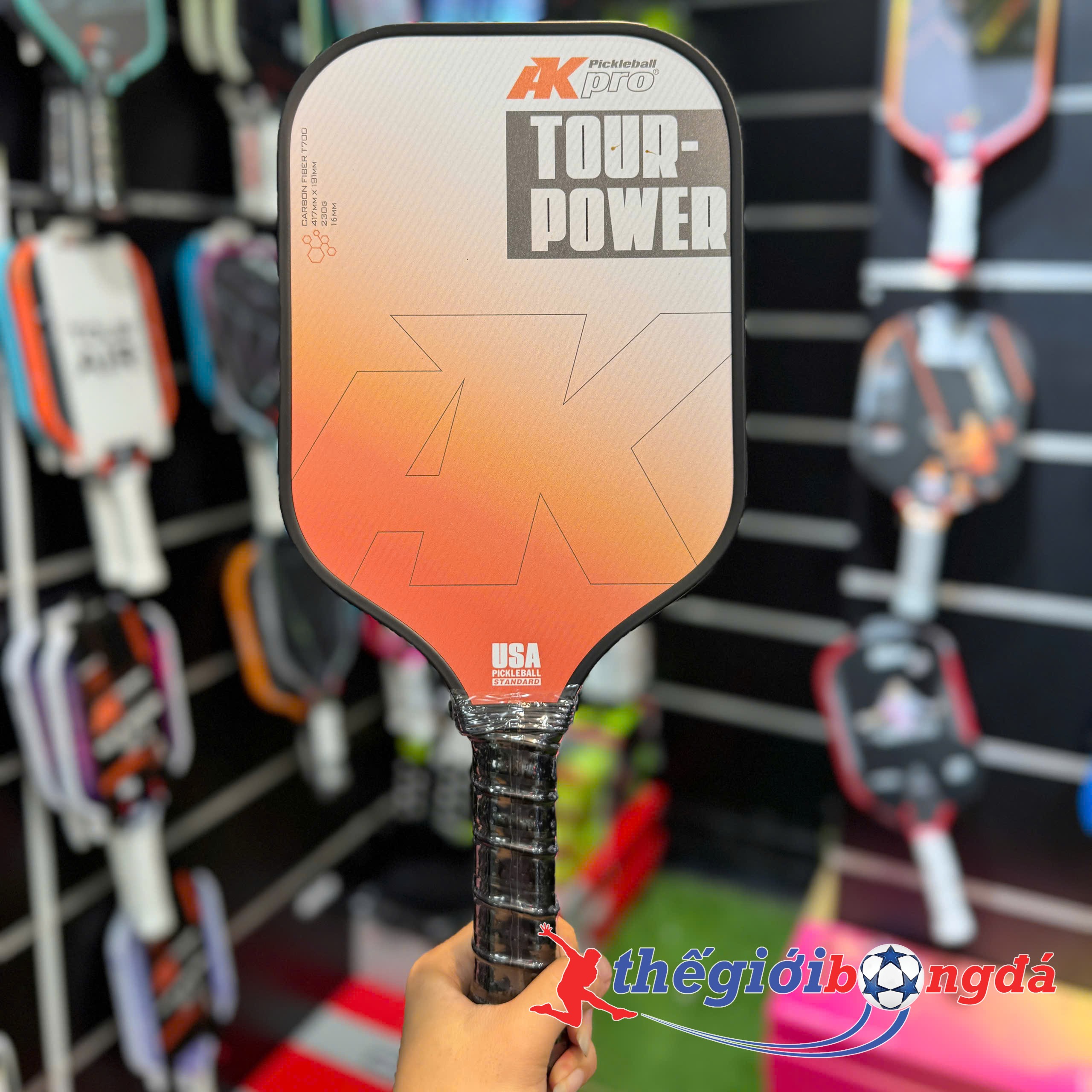 Vợt Pickleball Akpro TOUR-POWER Carbon T700