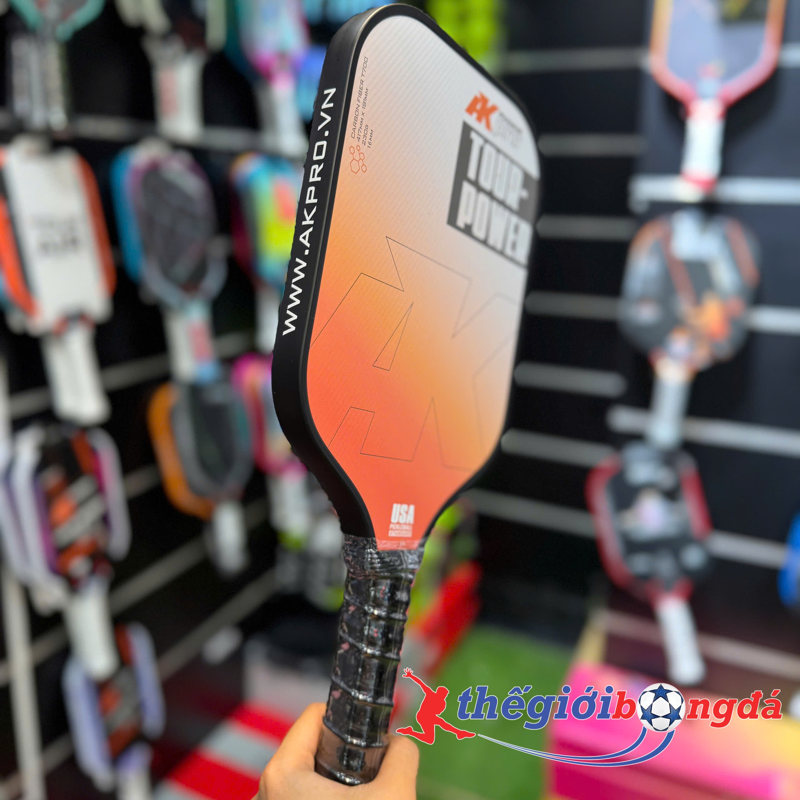 Vợt Pickleball Akpro TOUR-POWER Carbon T700