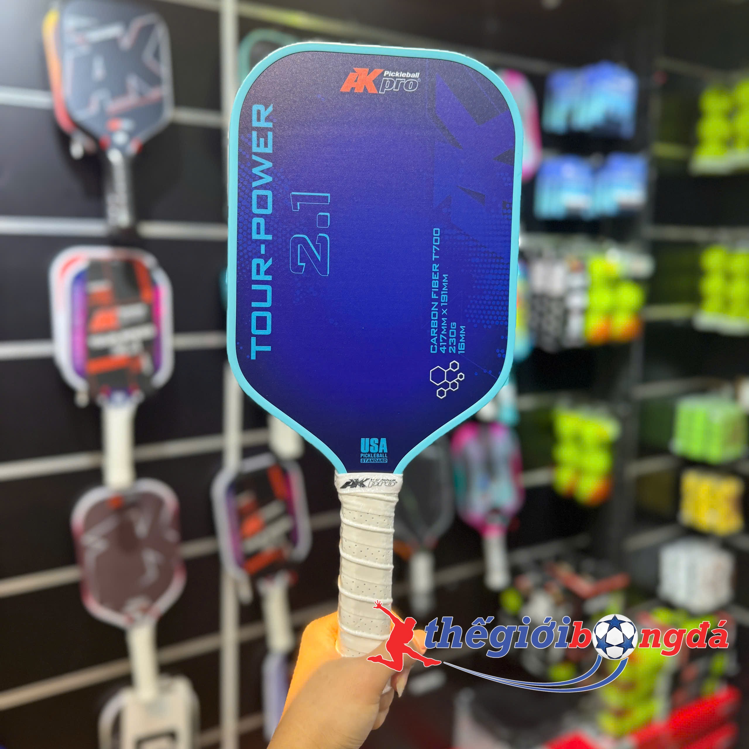 Vợt Pickleball Akpro TOUR-POWER 2.1 – Carbon T700