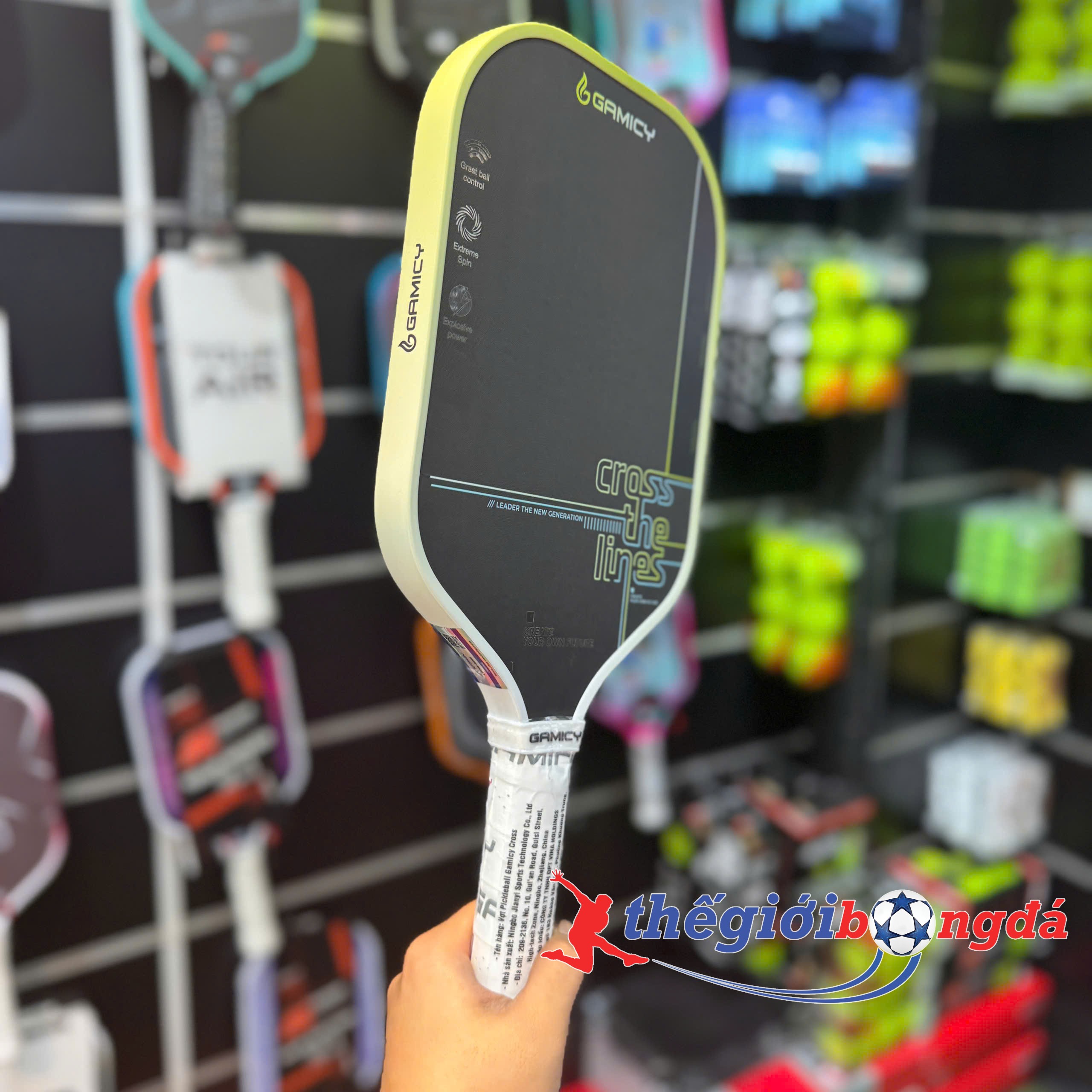 Vợt Pickleball Gamicy Cross G-Pro Series 16mm - Xanh Chuối
