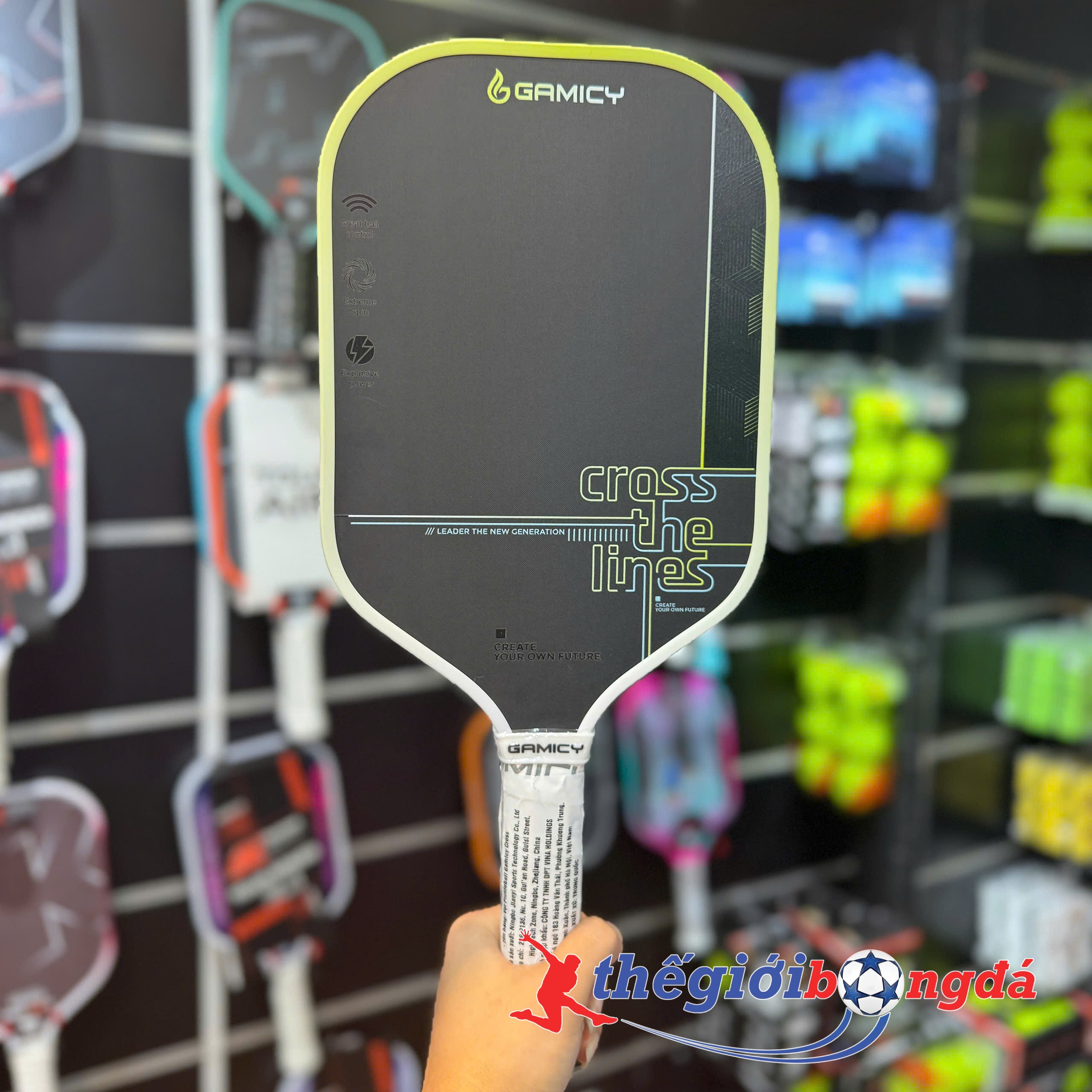 Vợt Pickleball Gamicy Cross G-Pro Series 16mm - Xanh Chuối