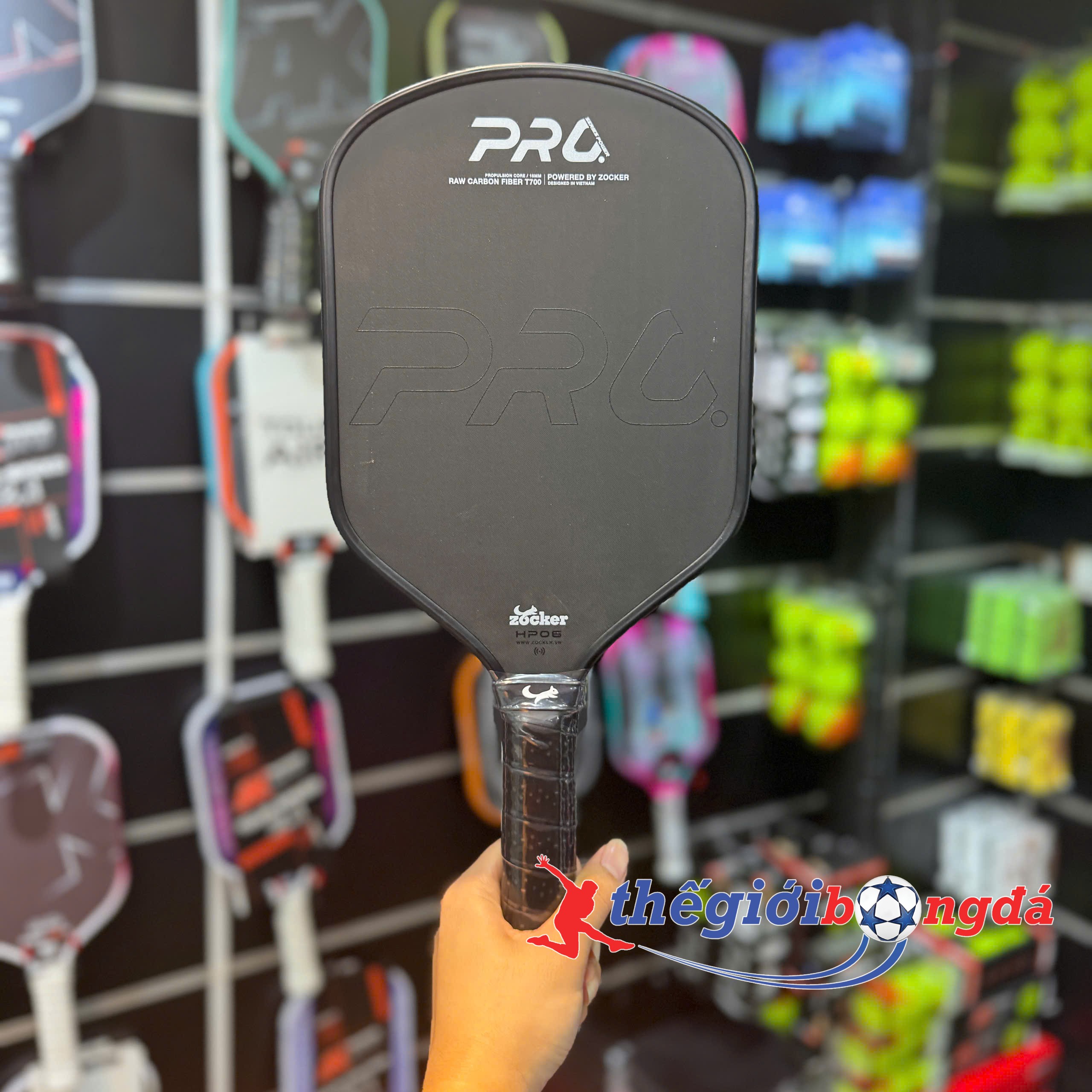 Vợt Pickleball Zocker HP06 Pro Series Power - Đen