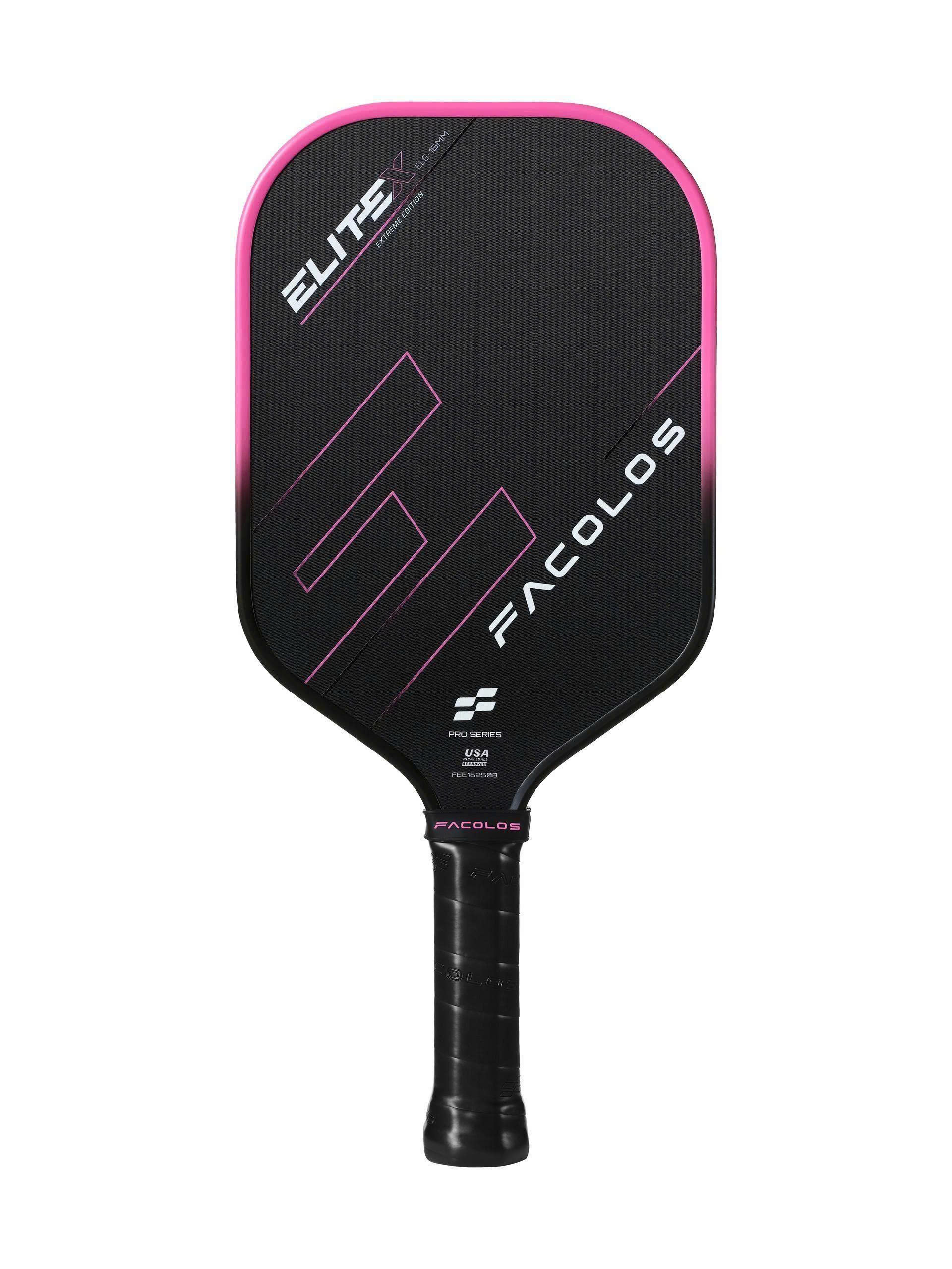 Vợt Pickleball Facolos Elite X Elongated 16mm - Hồng