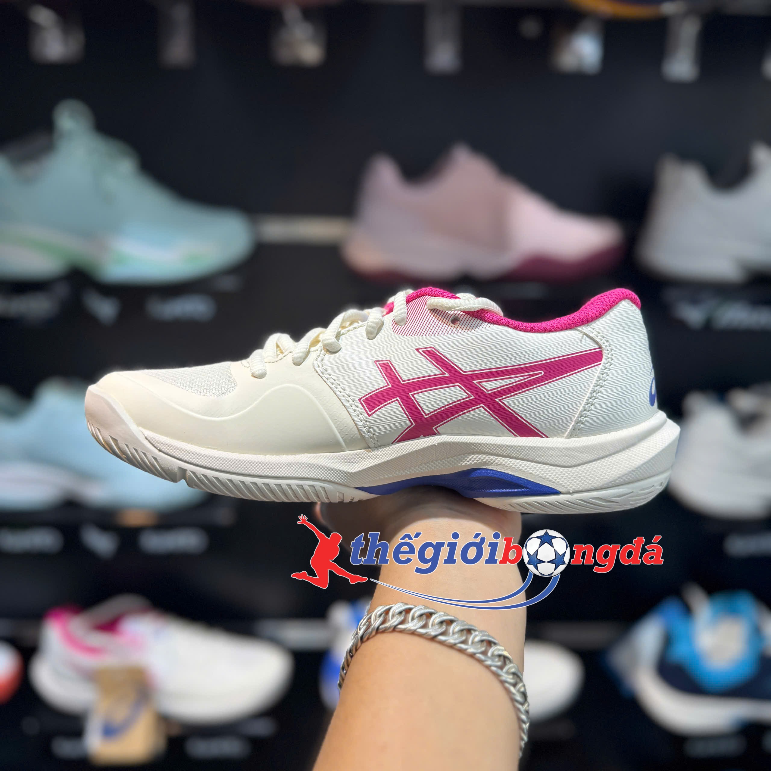 Giày Pickleball/tennis Nữ Asics Game FF ‘Cream Bright Rose’ 1042A281-102