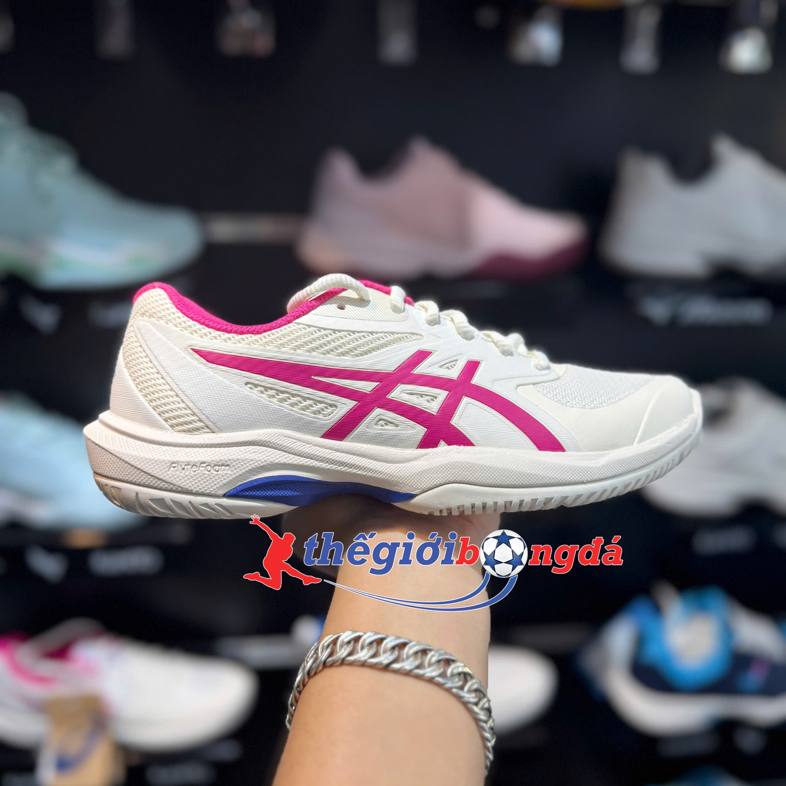 Giày Pickleball/tennis Nữ Asics Game FF ‘Cream Bright Rose’ 1042A281-102