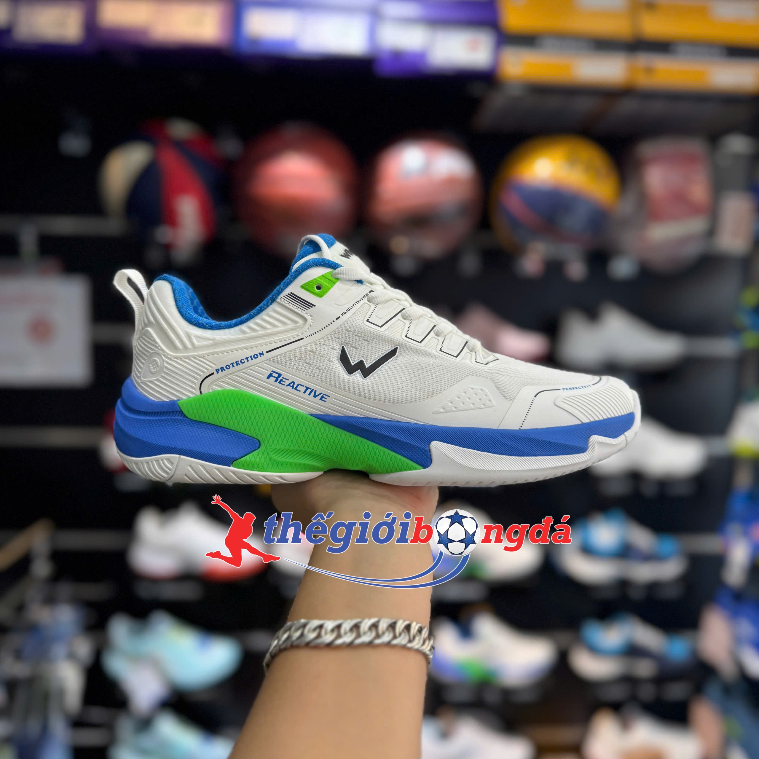 Giày Pickleball Wika Ruta Quang Dương - Trắng xanh dương