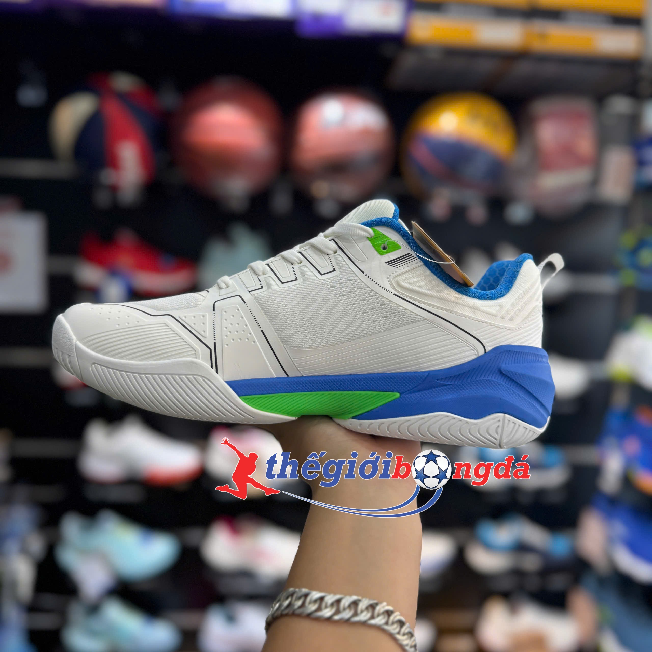 Giày Pickleball Wika Ruta Quang Dương - Trắng xanh dương