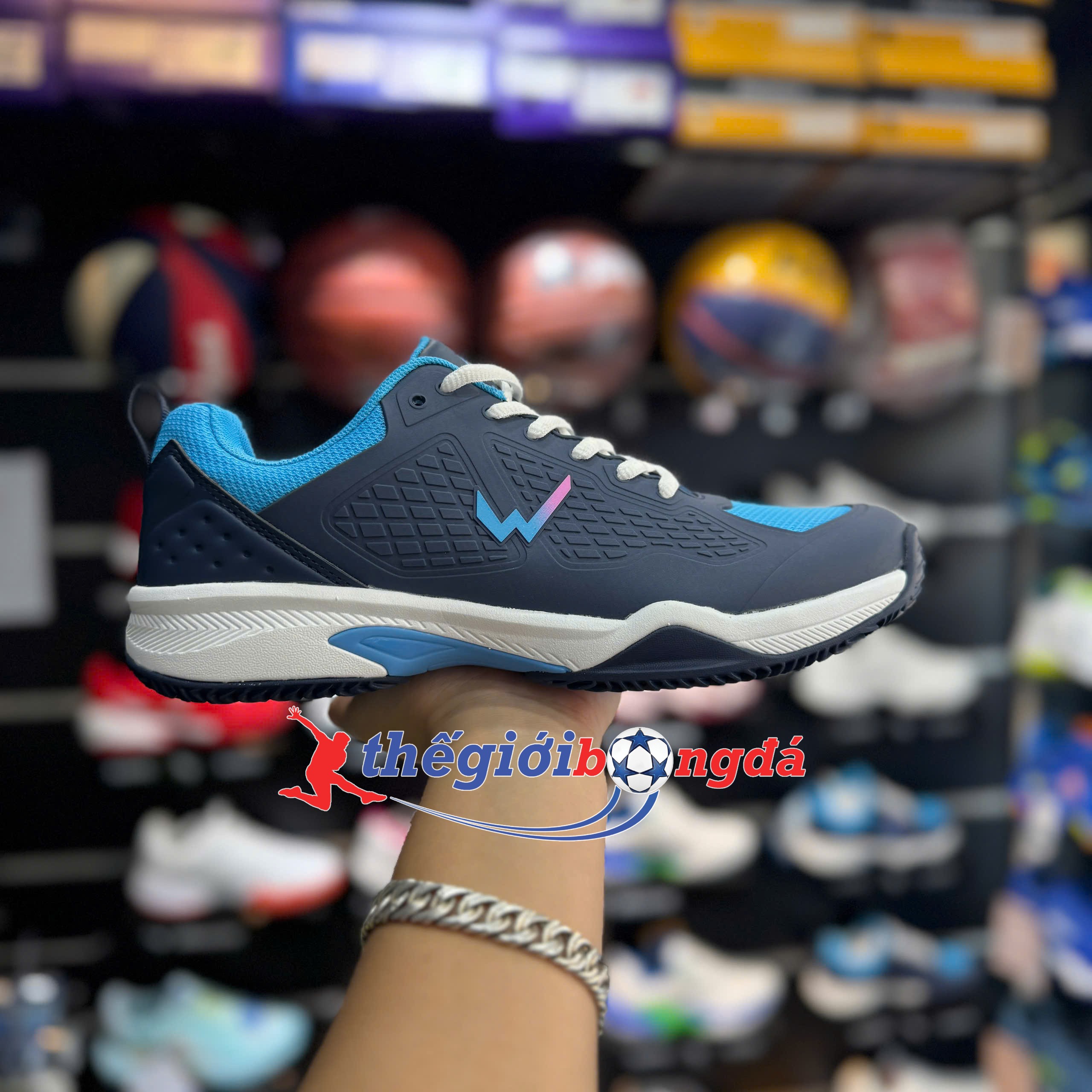 Giày Pickleball Wika VETEX Quang Dương - Xanh Navy