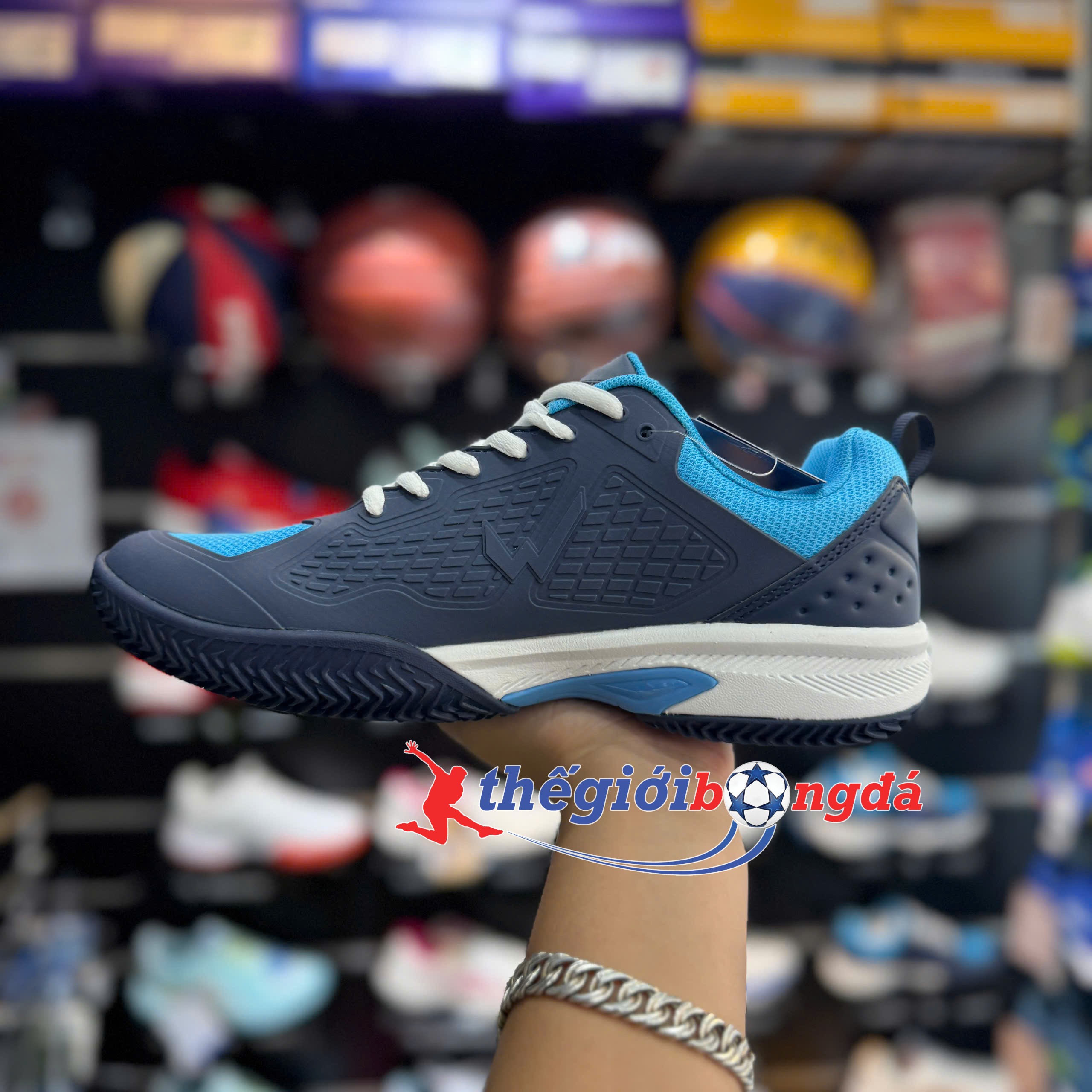 Giày Pickleball Wika VETEX Quang Dương - Xanh Navy