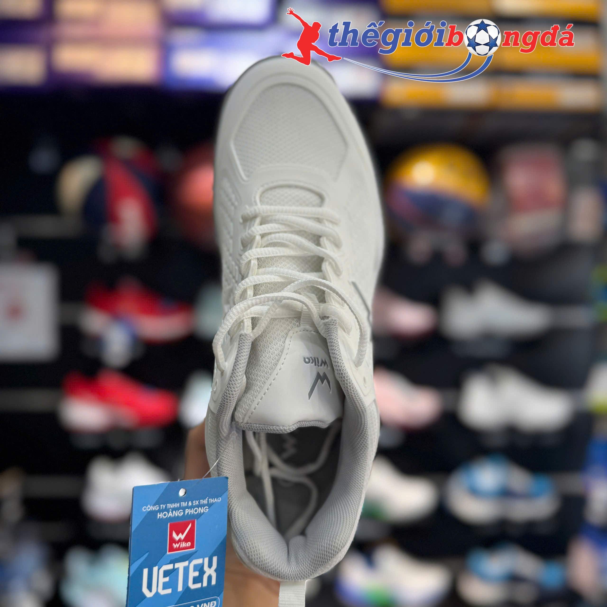 Giày Pickleball Wika VETEX Quang Dương - Trắng xám