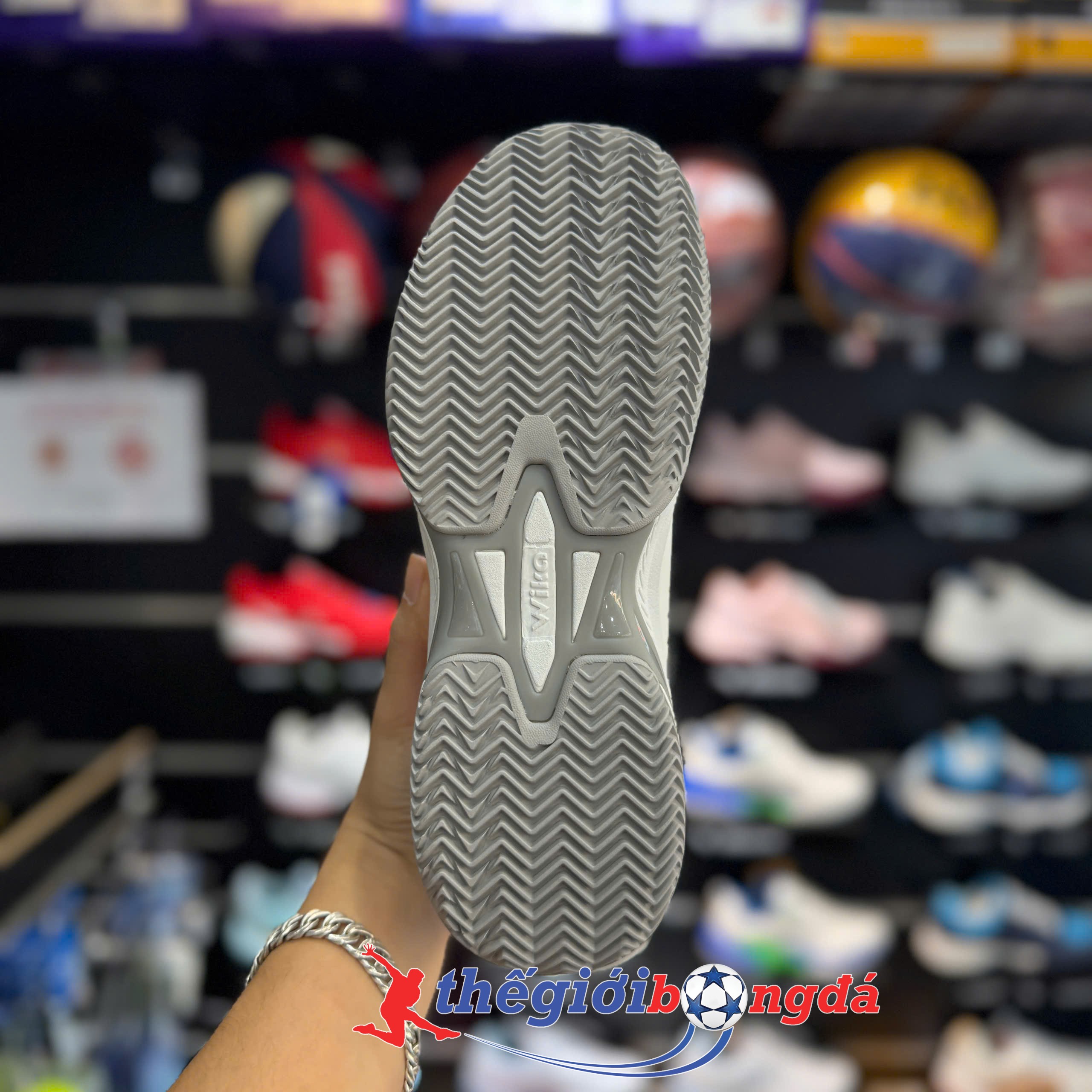 Giày Pickleball Wika VETEX Quang Dương - Trắng xám