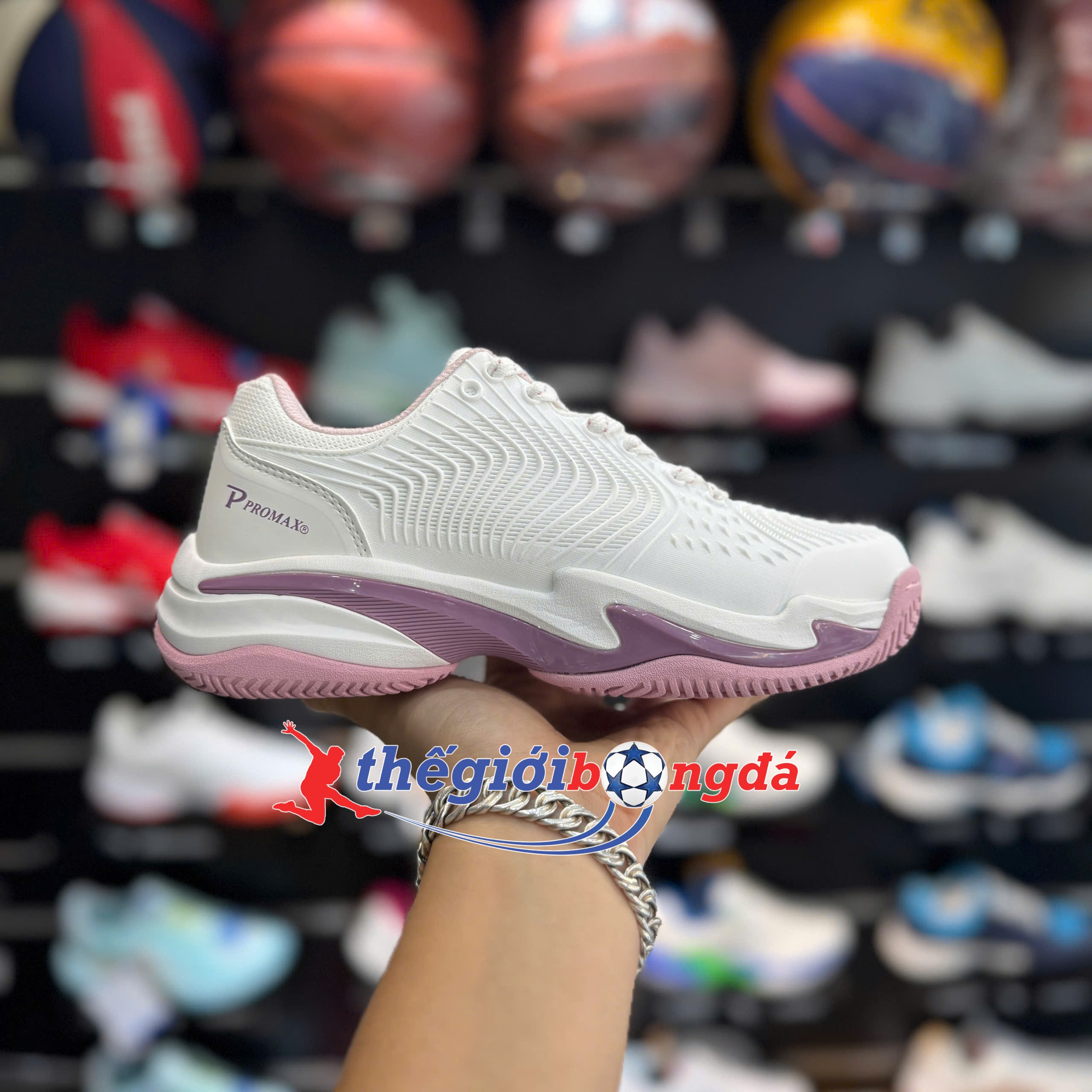Giày Pickleball Promax PI89 trắng tím