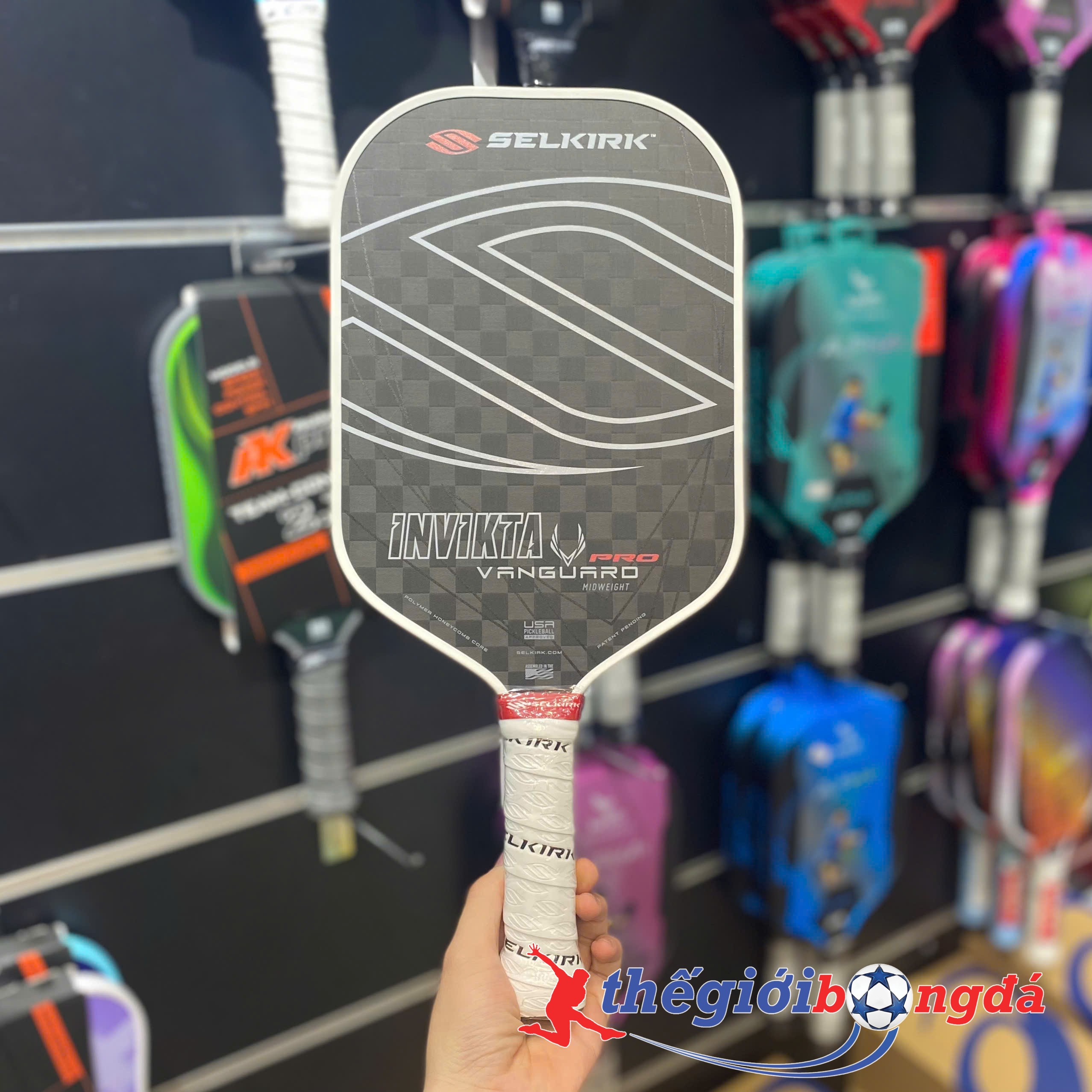 Vợt pickleball Selkirk VanGuard Pro Invikta Raw Carbon 16mm