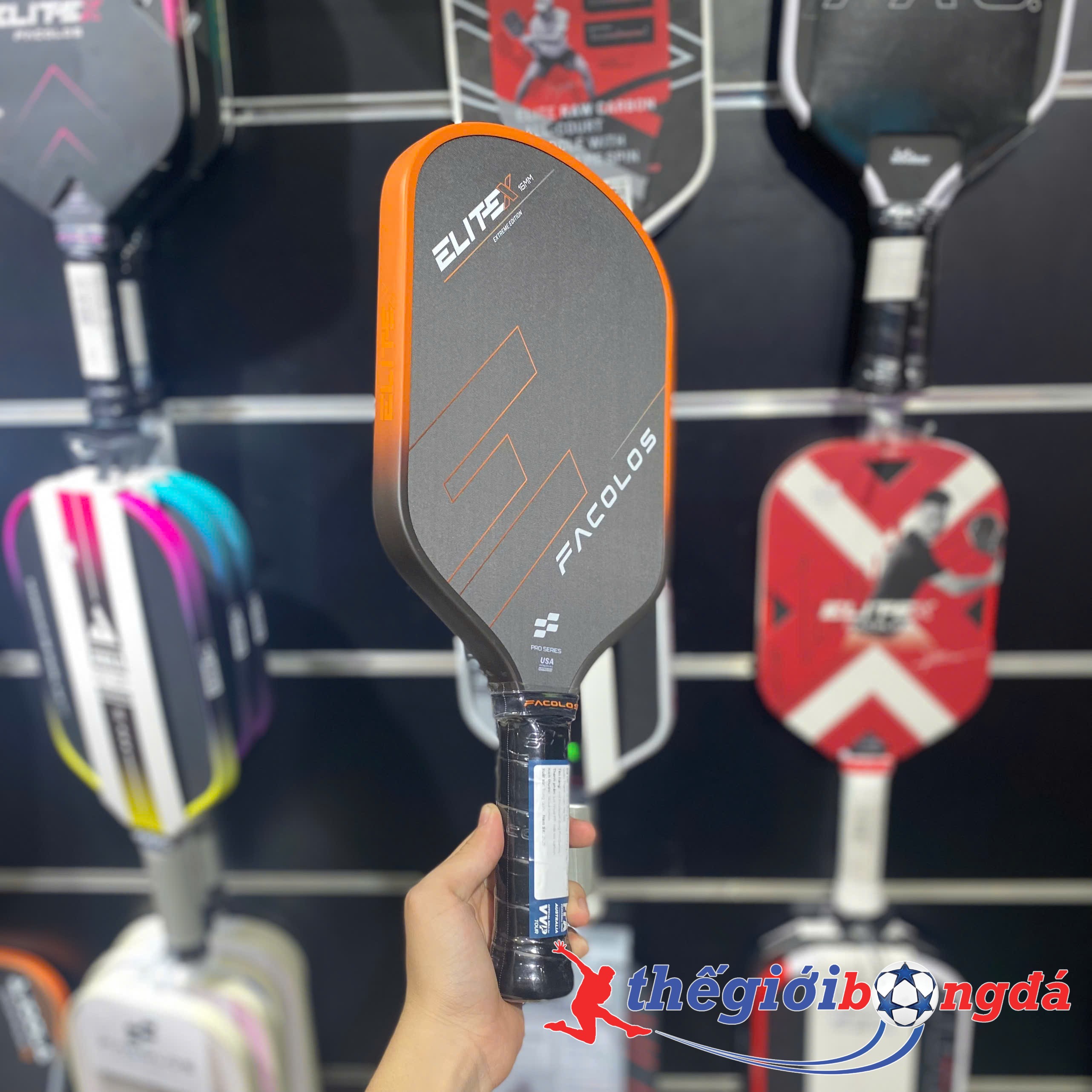 Vợt Pickleball Chính Hãng Facolos Pro Series – Elite X 16mm - Orange
