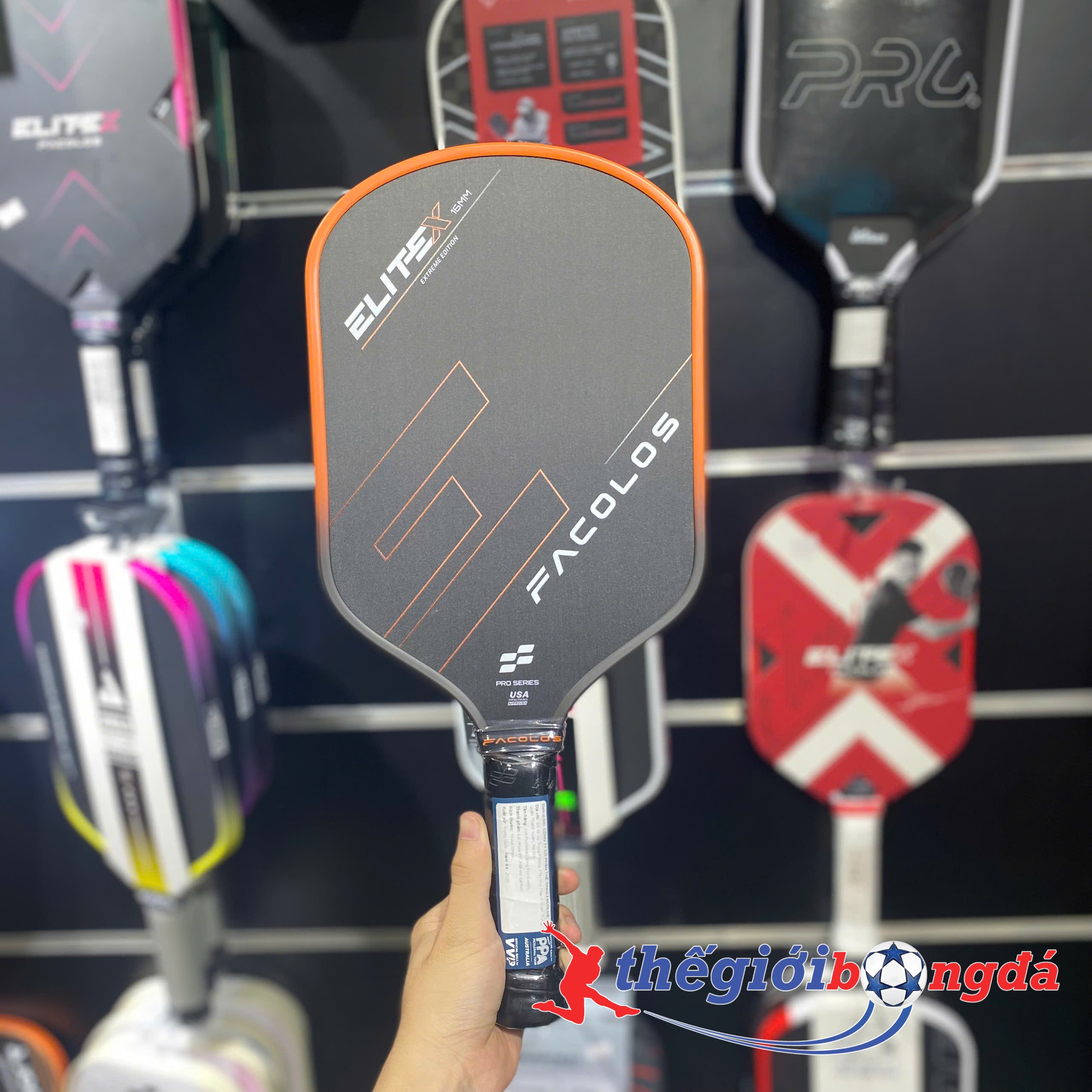 Vợt Pickleball Chính Hãng Facolos Pro Series – Elite X 16mm - Orange