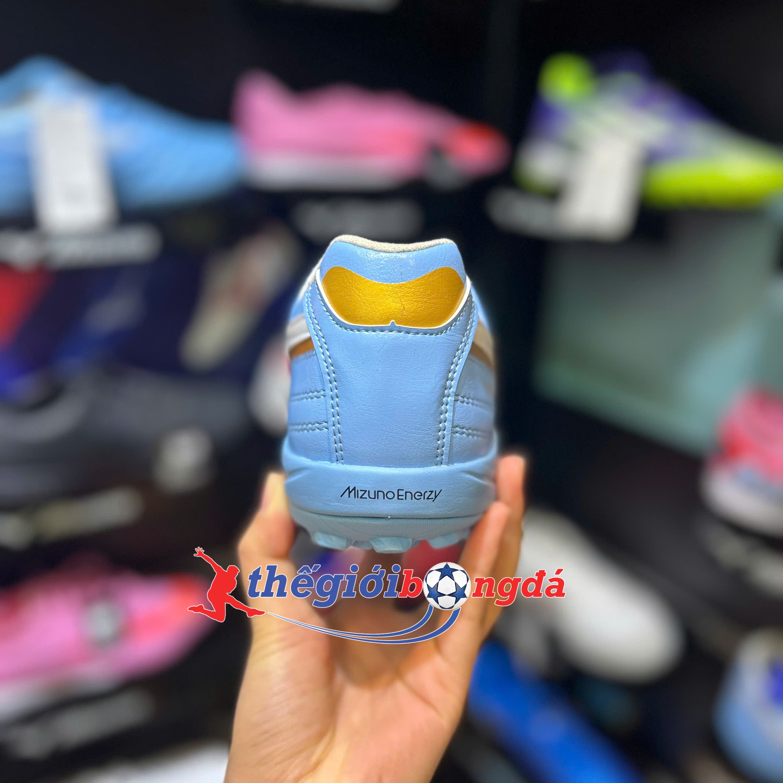 Giày đá bóng cỏ nhân tạo Mizuno Morelia Sala Pro AS TF - Xanh/Trắng Q1GB261325