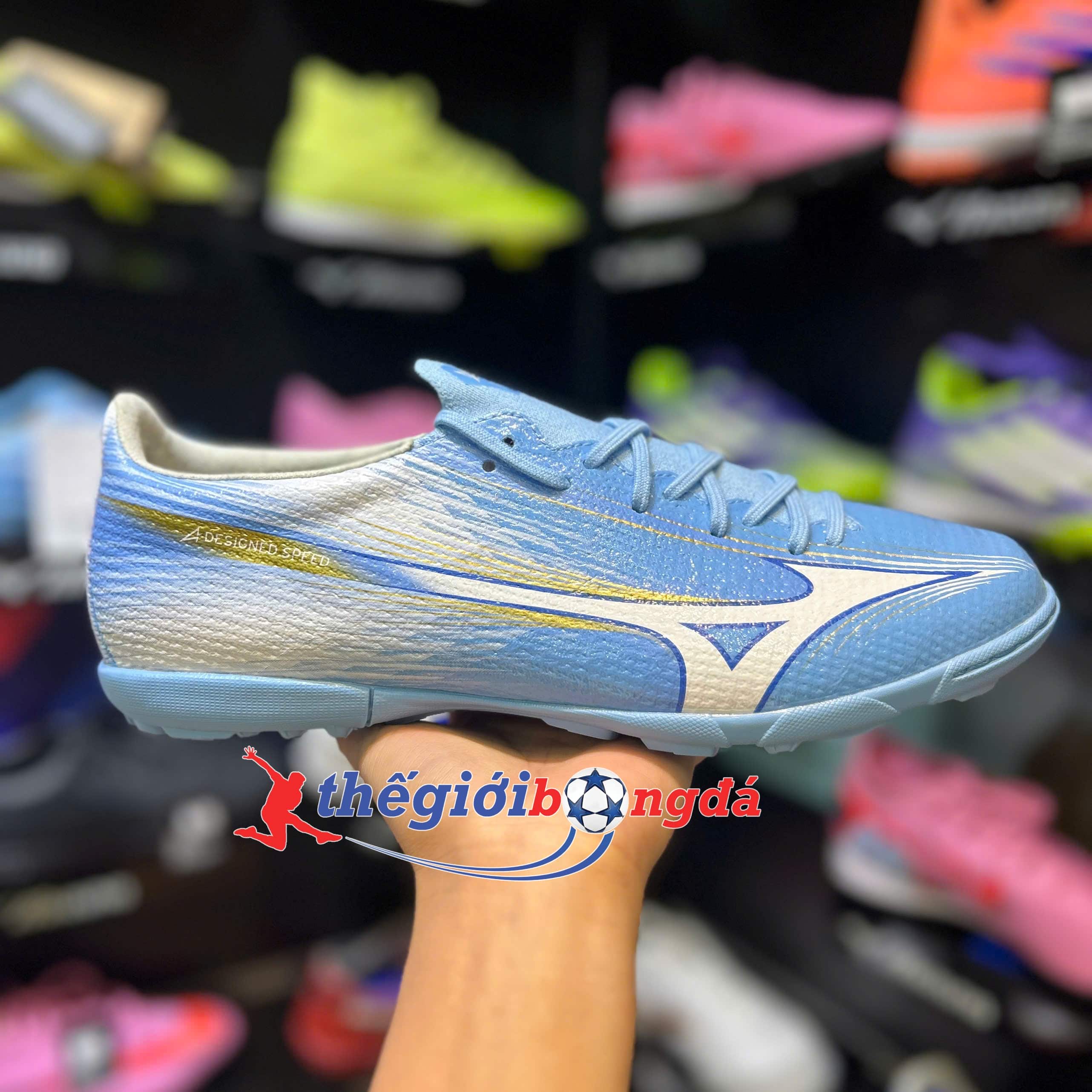 Mizuno Alpha III Pro AS TF Xanh/Trắng P1GD266425