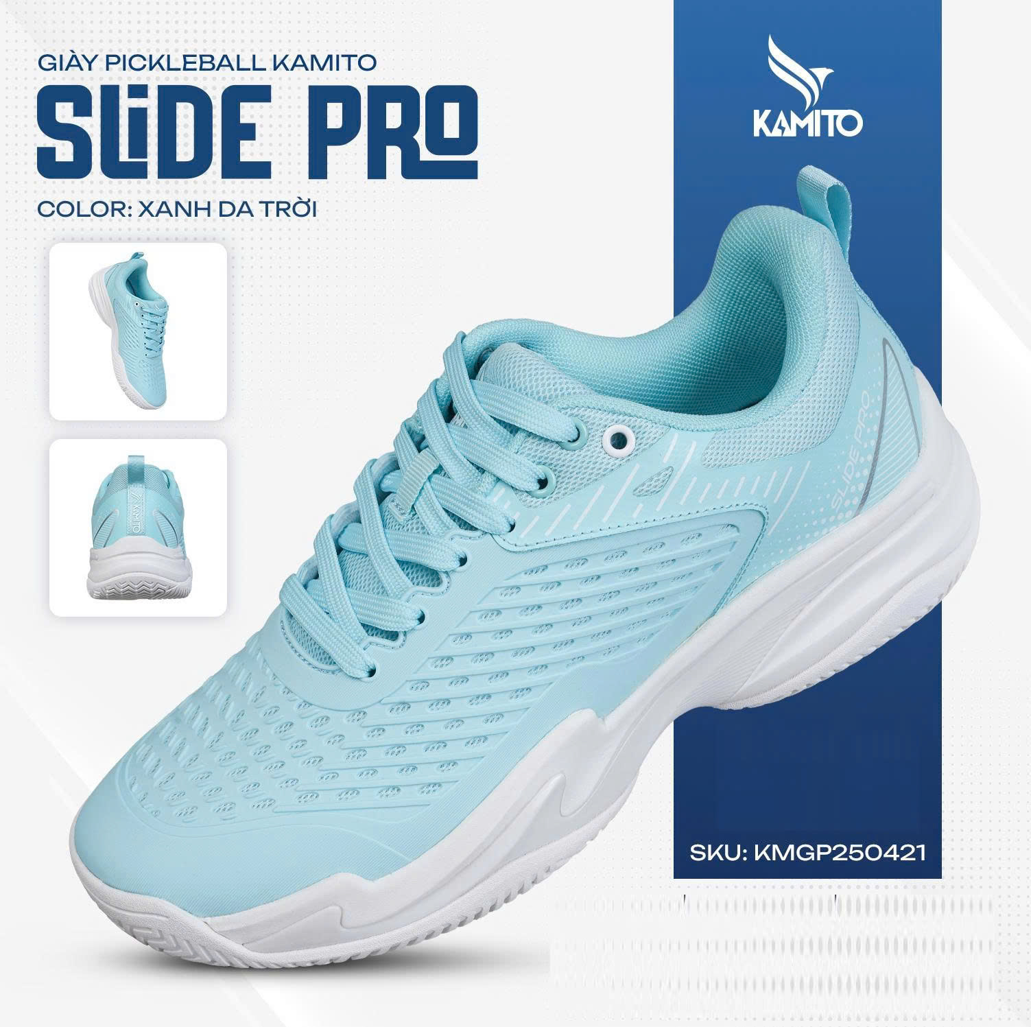 Giày Pickleball Kamito Slide Pro Xanh trời