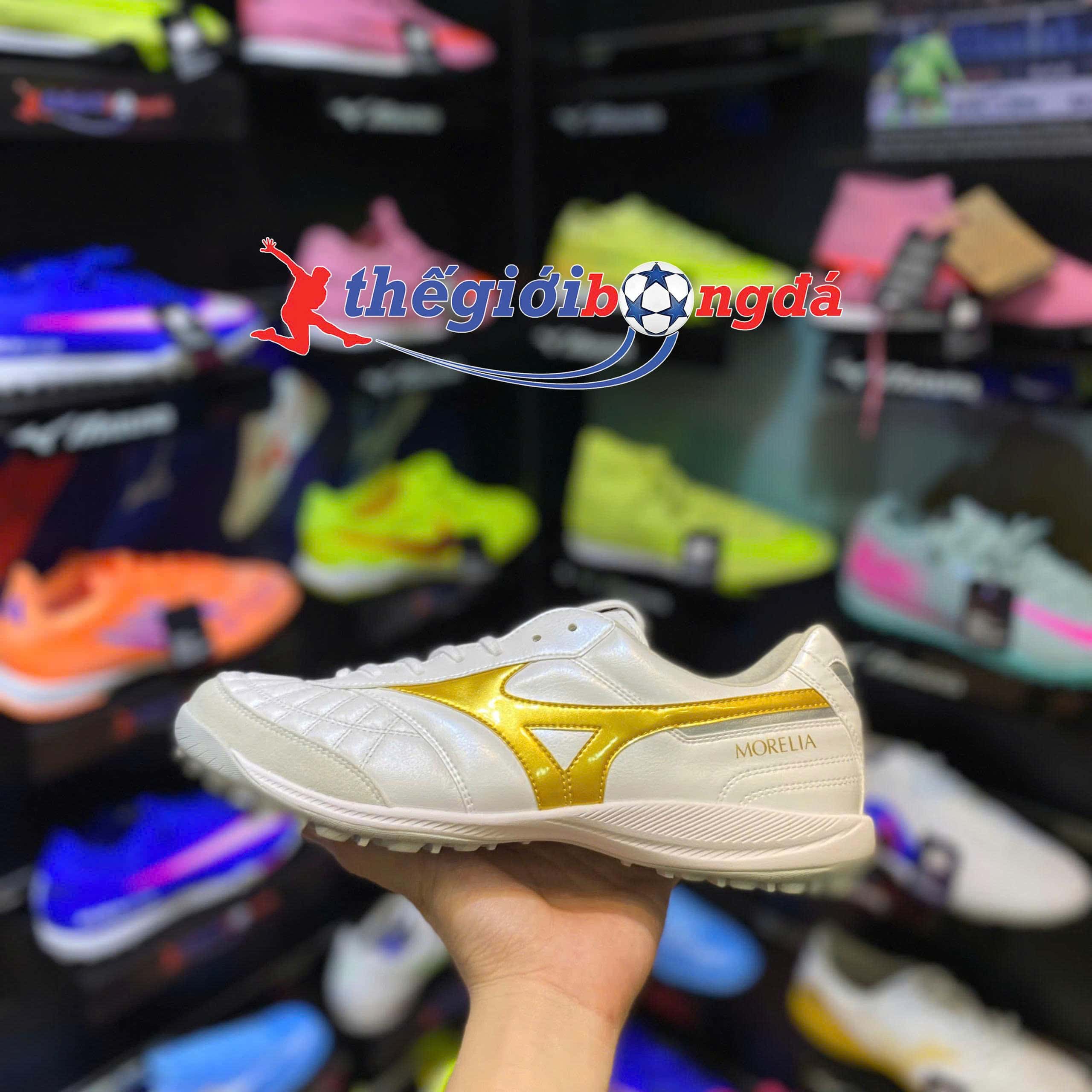 Mizuno Morelia Sala Japan TF - Trắng/Vàng Q1GB260250