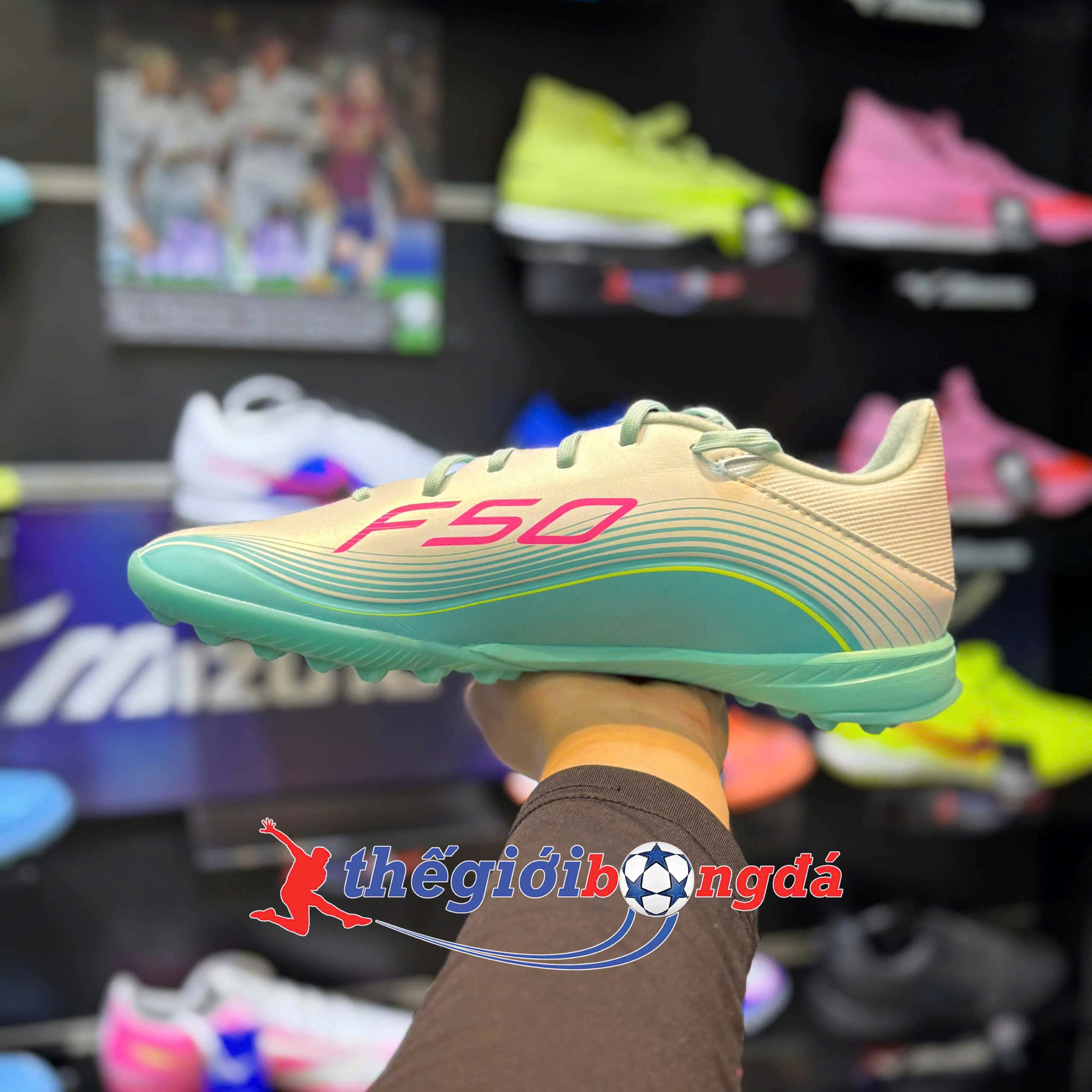 ADIDAS F50 MESSI LEAGUE TF - JQ0937 Xanh Trắng