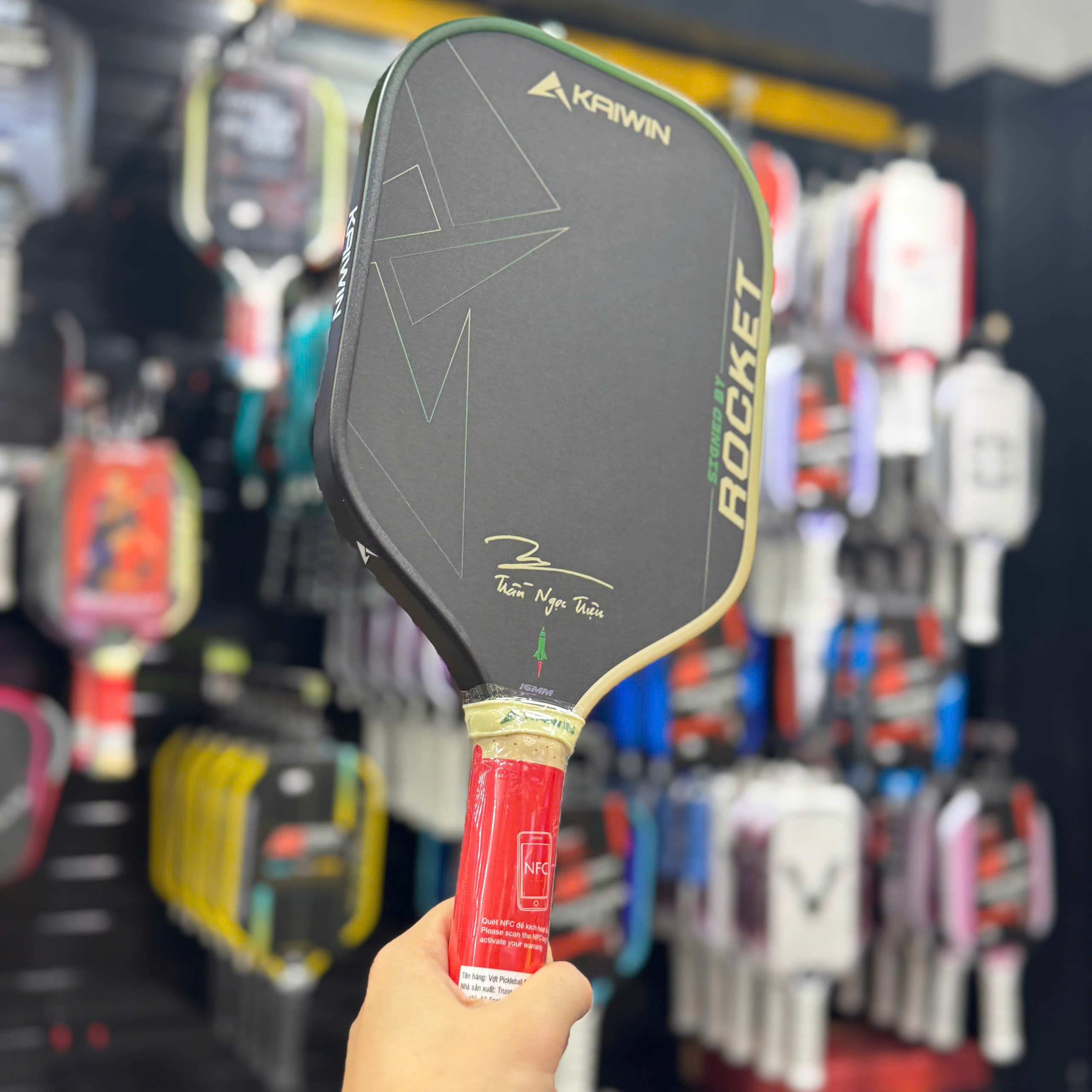 Vợt Pickleball Kaiwin Rocket 16mm - Kem sữa