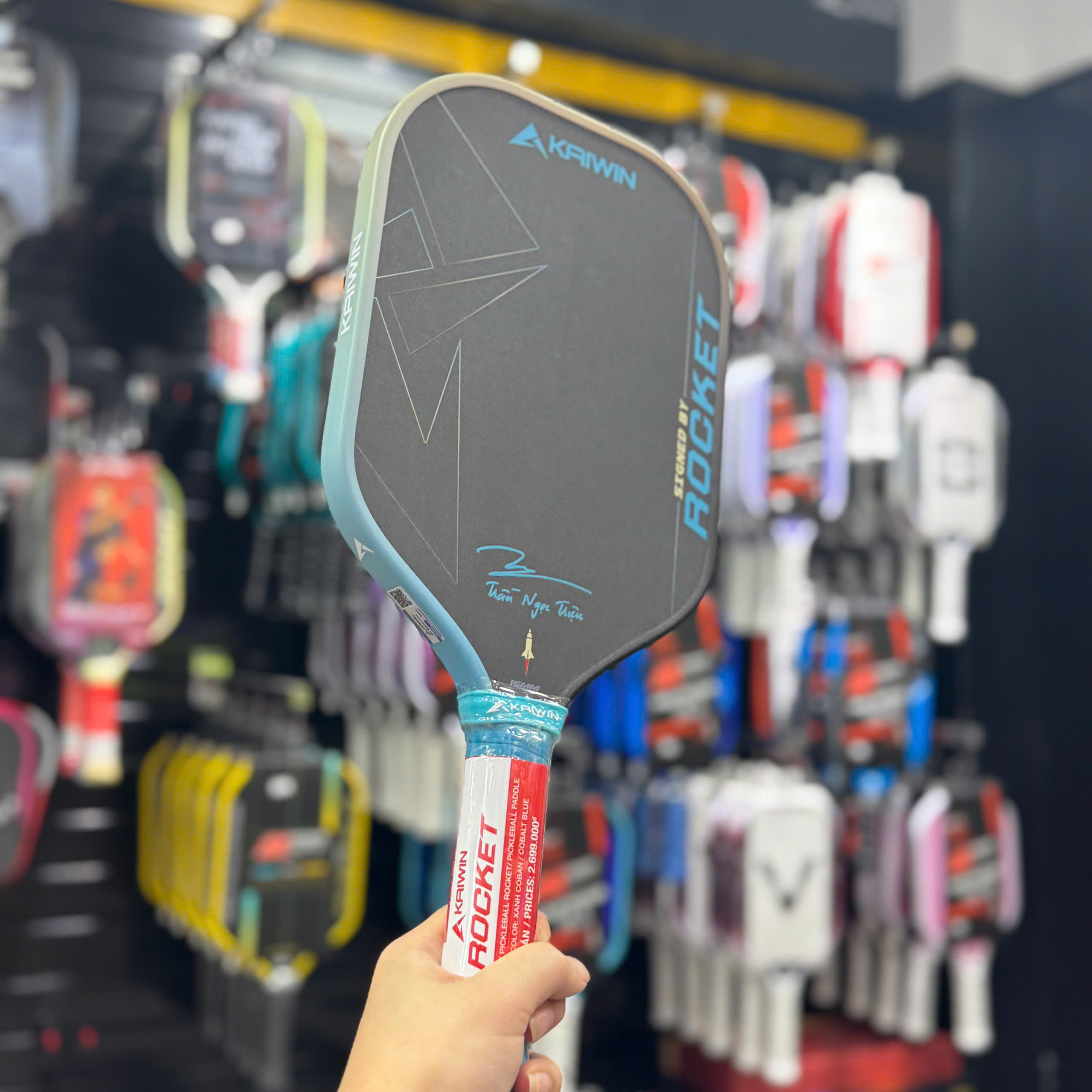 Vợt Pickleball Kaiwin Rocket 16mm - Xanh coban