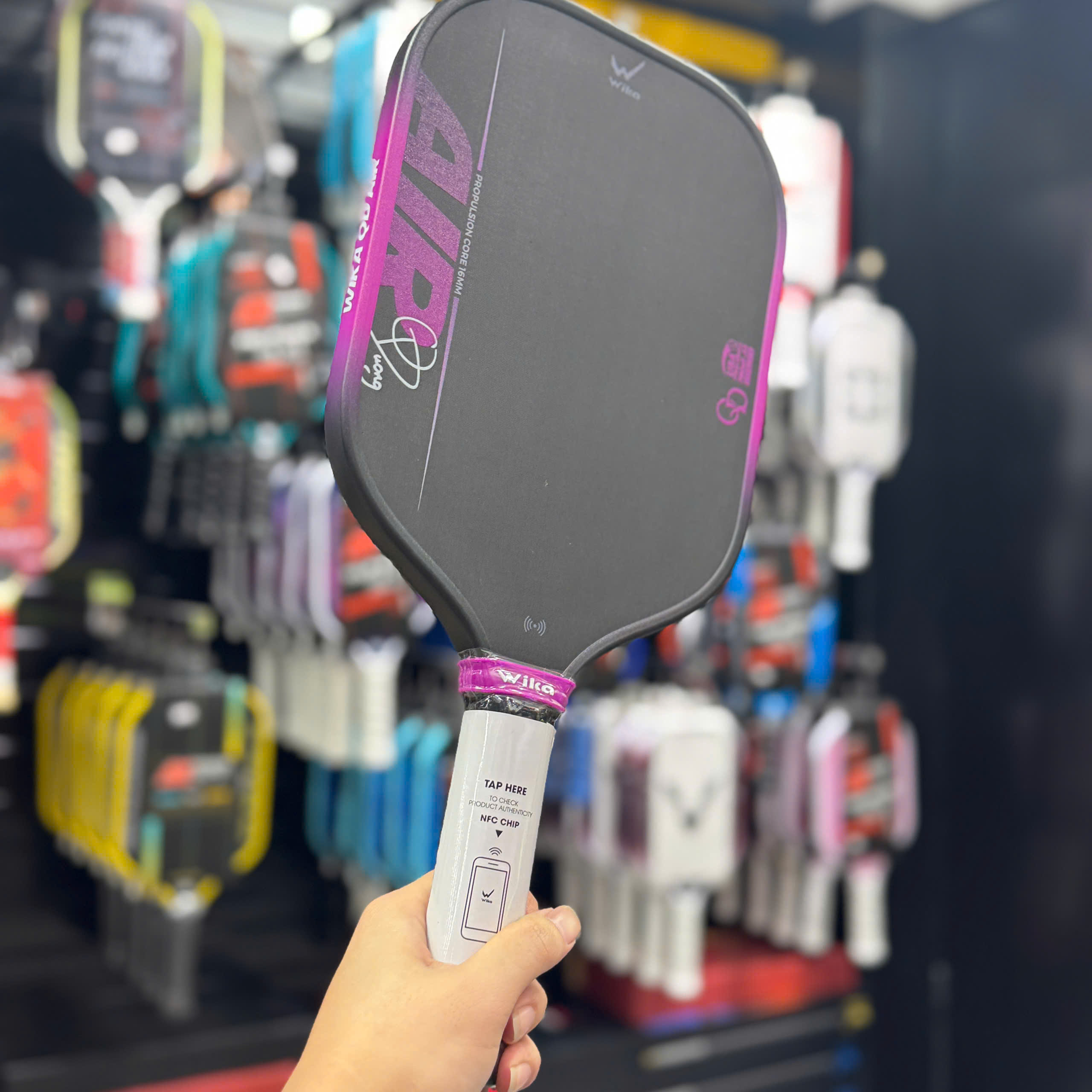 Vợt Pickleball Wika Air Quang Dương 2026 - Tím