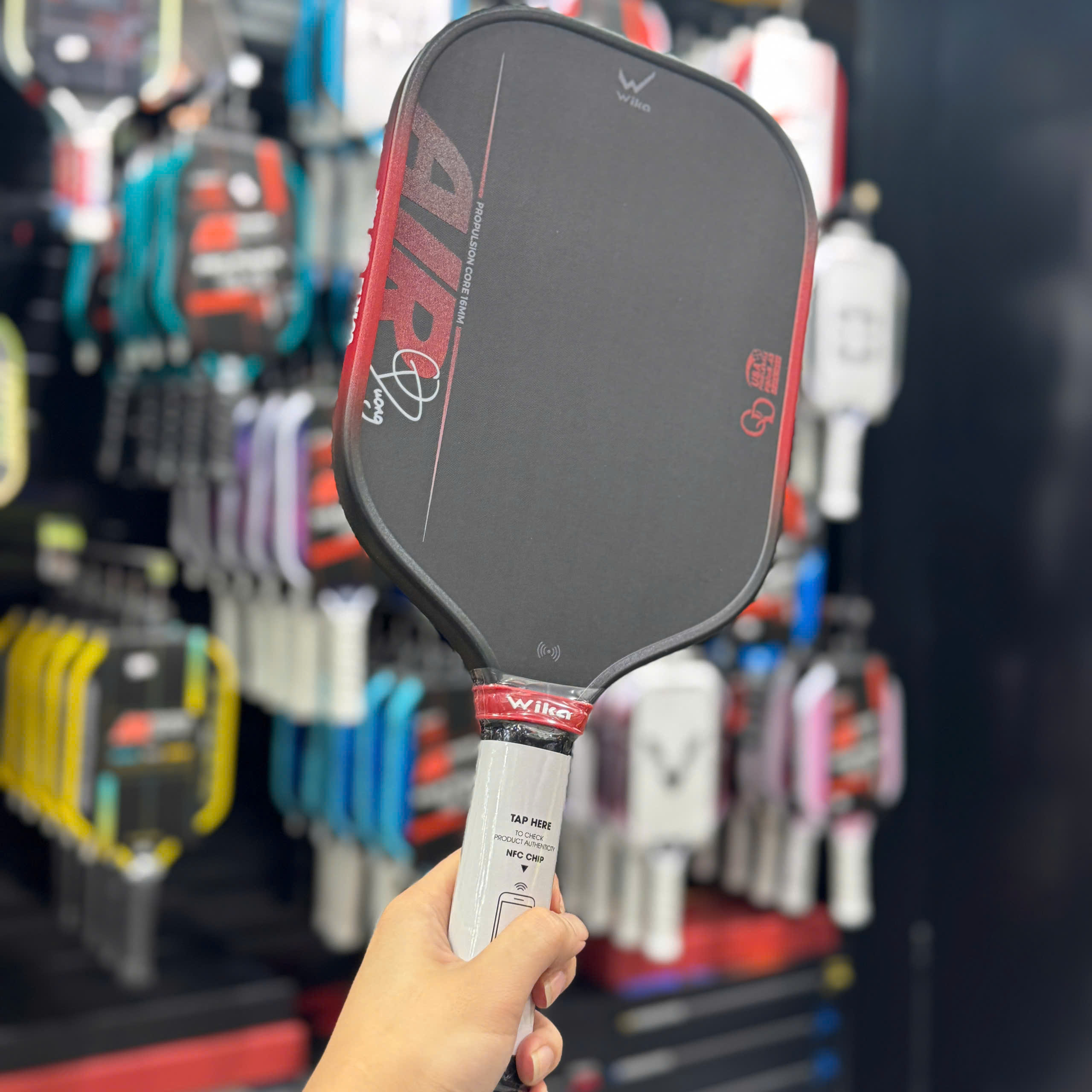 Vợt Pickleball Wika Air Quang Dương 2026 - Đỏ