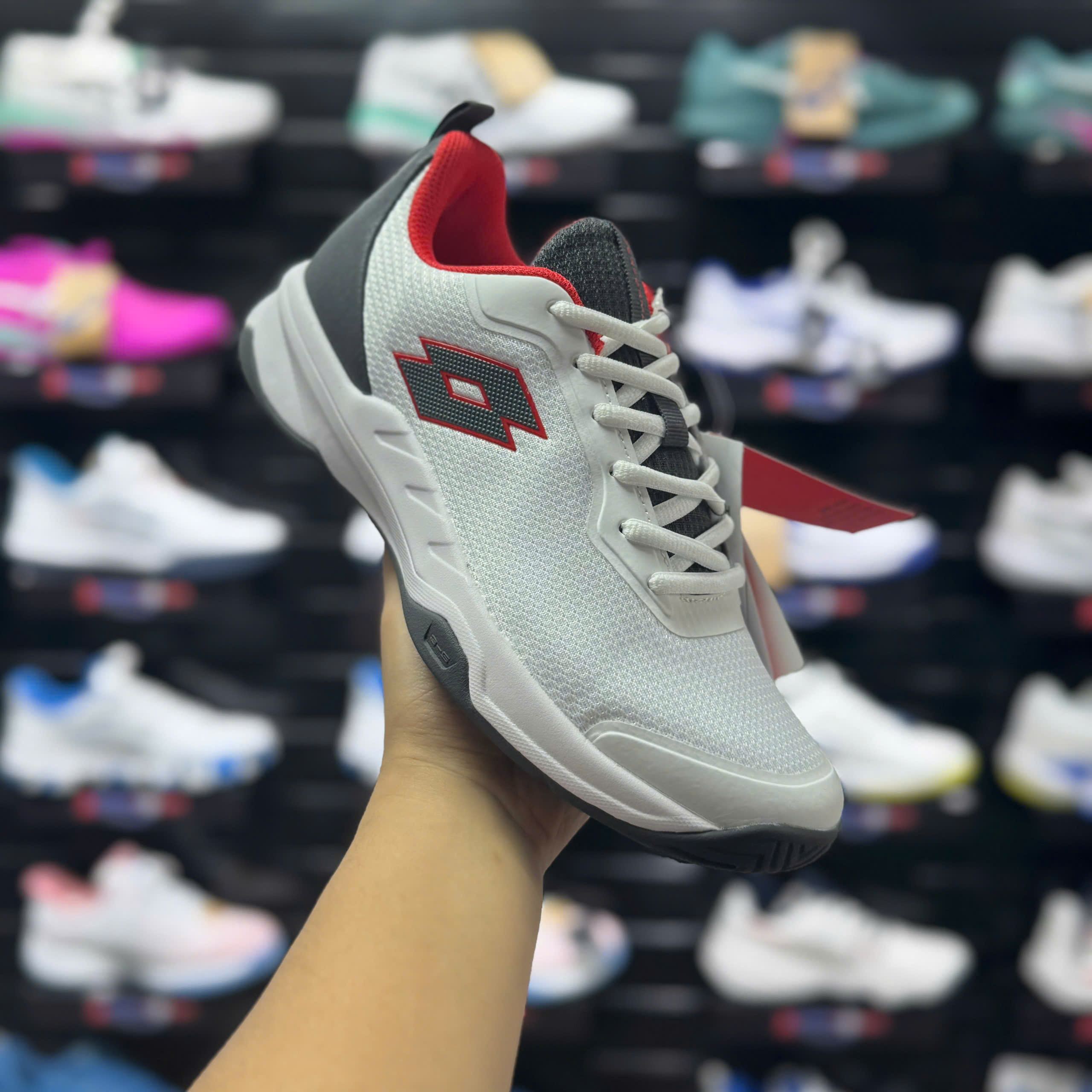 Giày Pickleball/Tennis LOTTO MIRAGE 700 LOTTE260103W Trắng Xám