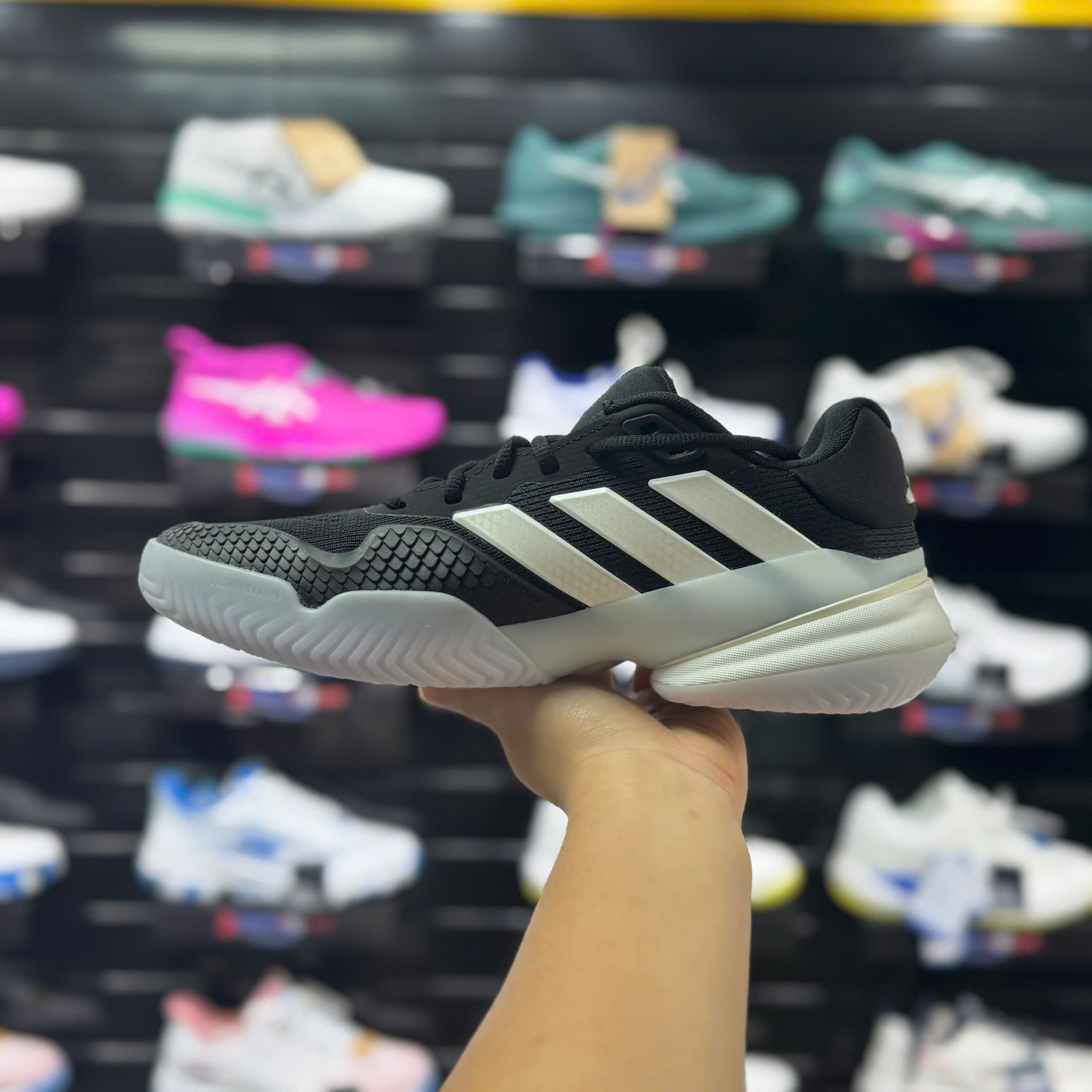 Giày Pickleball /Tennis Adidas Barricade 14M JR1741 Đen Trắng