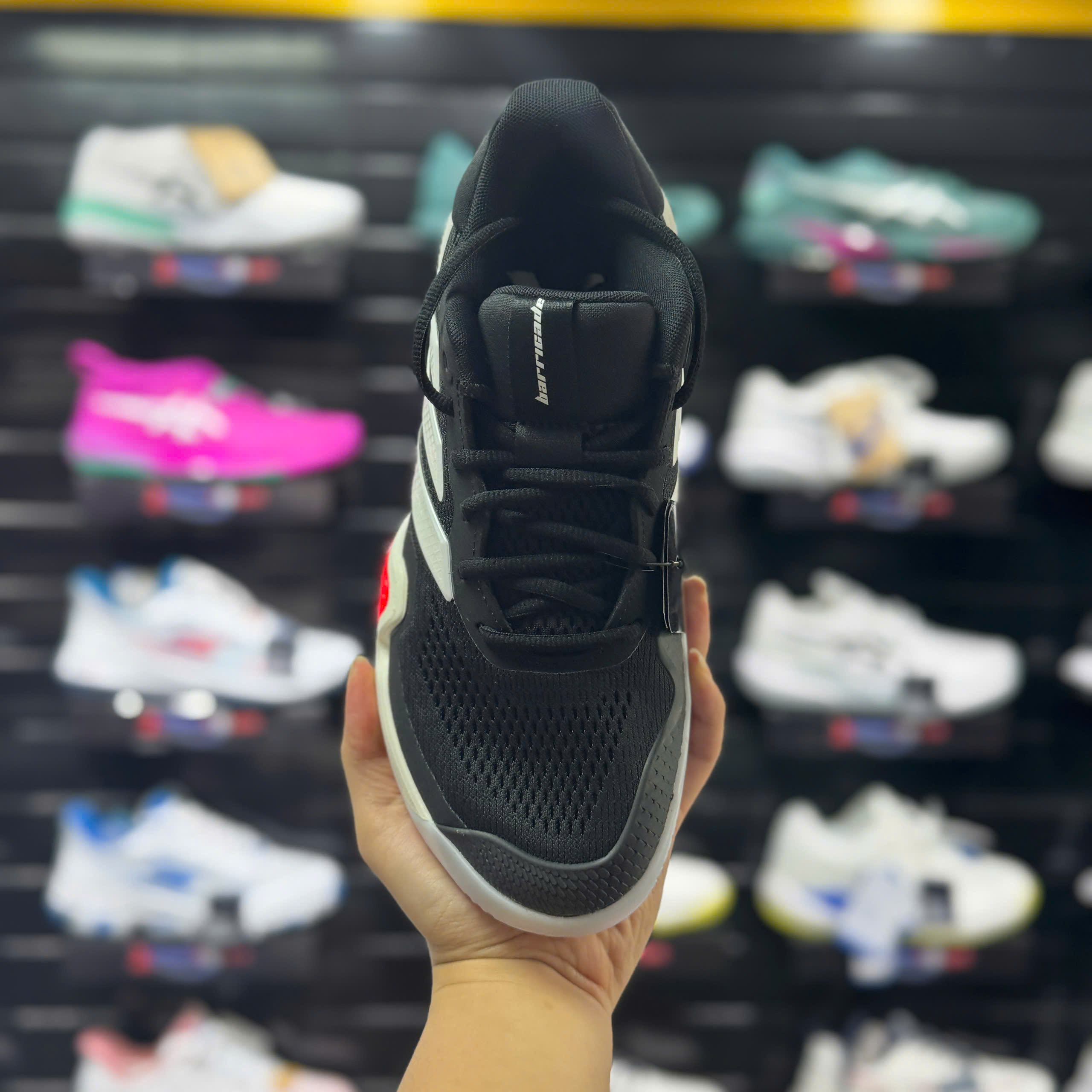 Giày Pickleball /Tennis Adidas Barricade 14M JR1741 Đen Trắng