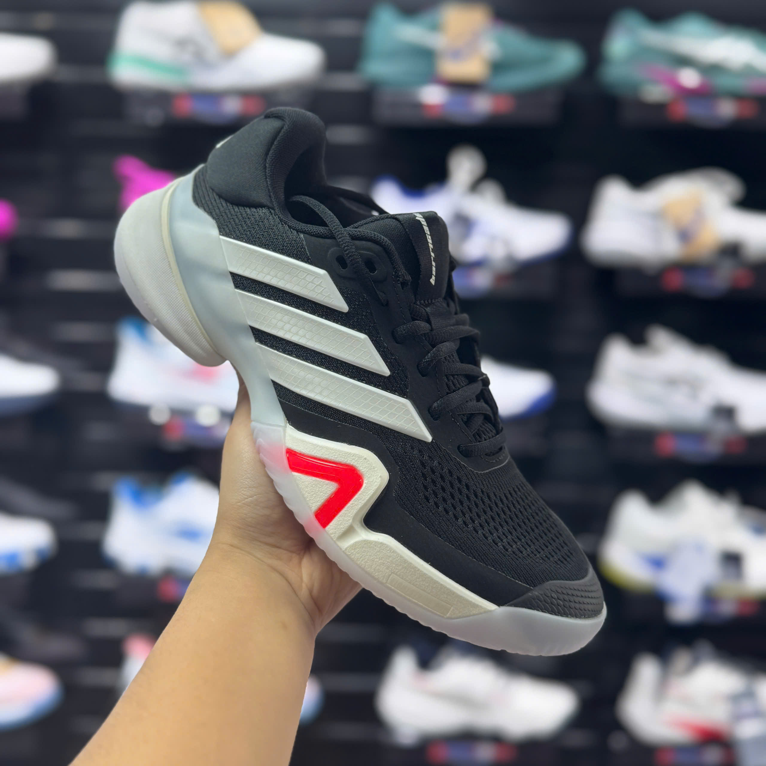 Giày Pickleball /Tennis Adidas Barricade 14M JR1741 Đen Trắng