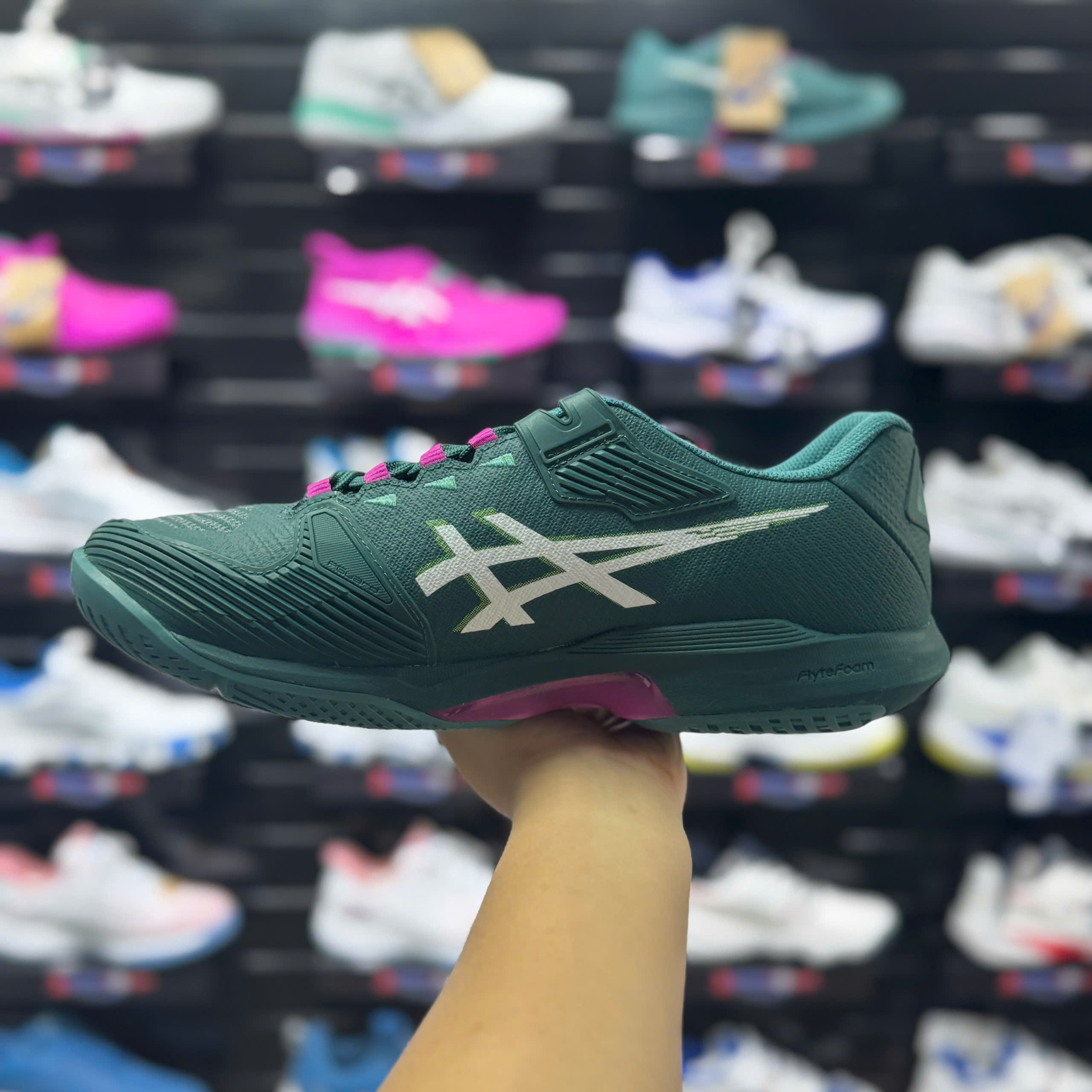 Giày Pickleball/Tennis Asics SOLUTION SPEED FF 4 Xanh Rêu 1041A532-300