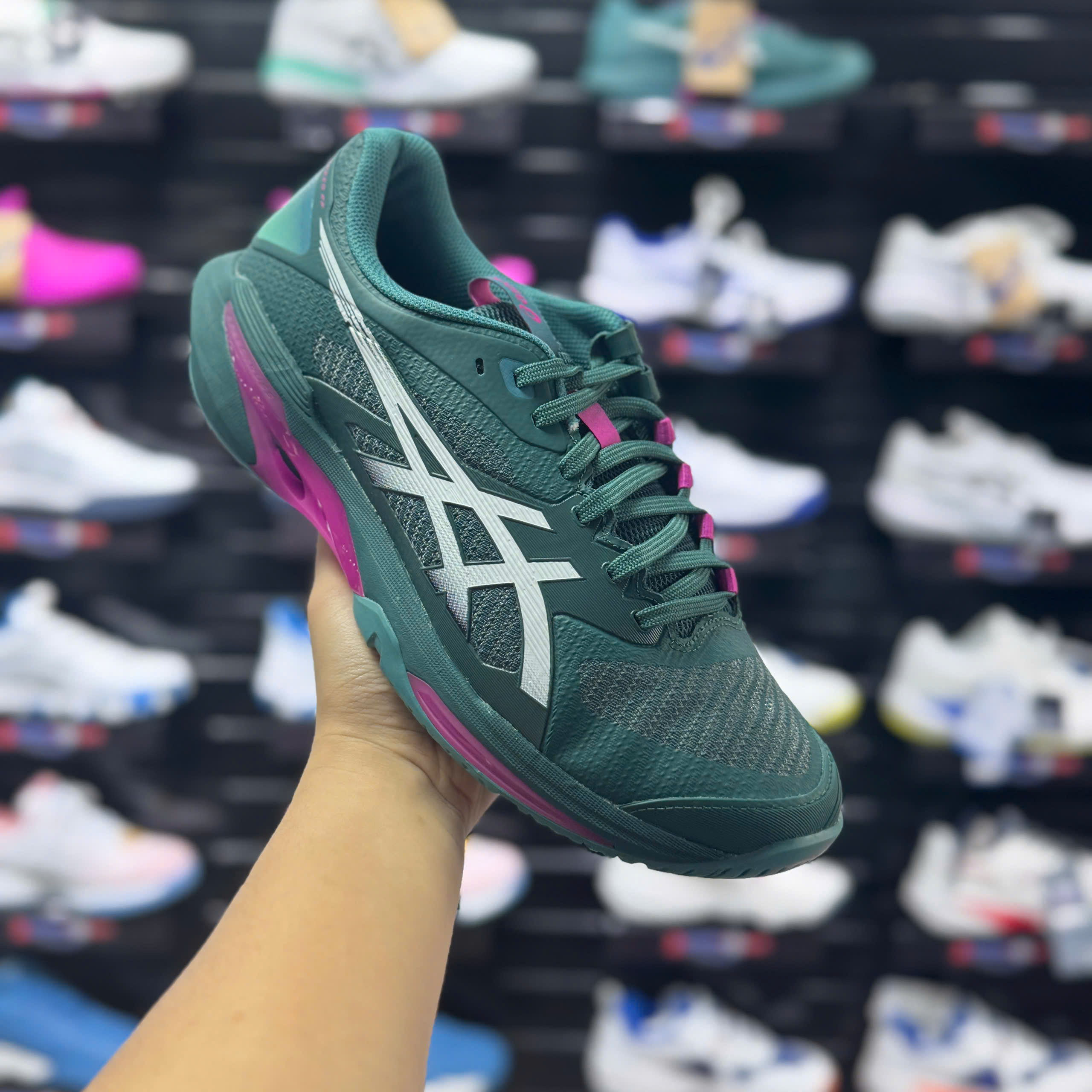 Giày Pickleball/Tennis Asics SOLUTION SPEED FF 4 Xanh Rêu 1041A532-300