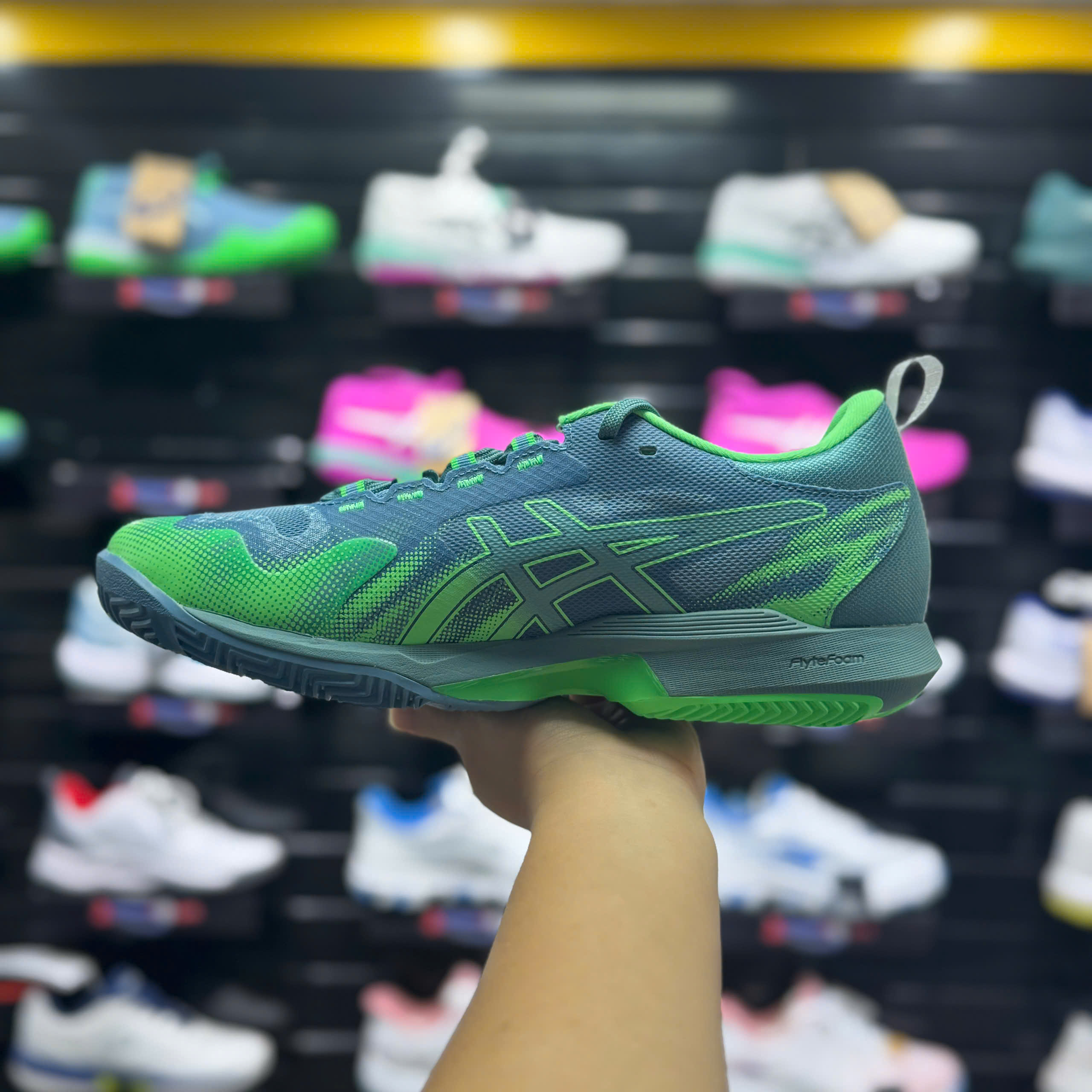 Giày Pickleball/Tennis Asics Sonicsmash FF Xanh Lá 1041A538-400