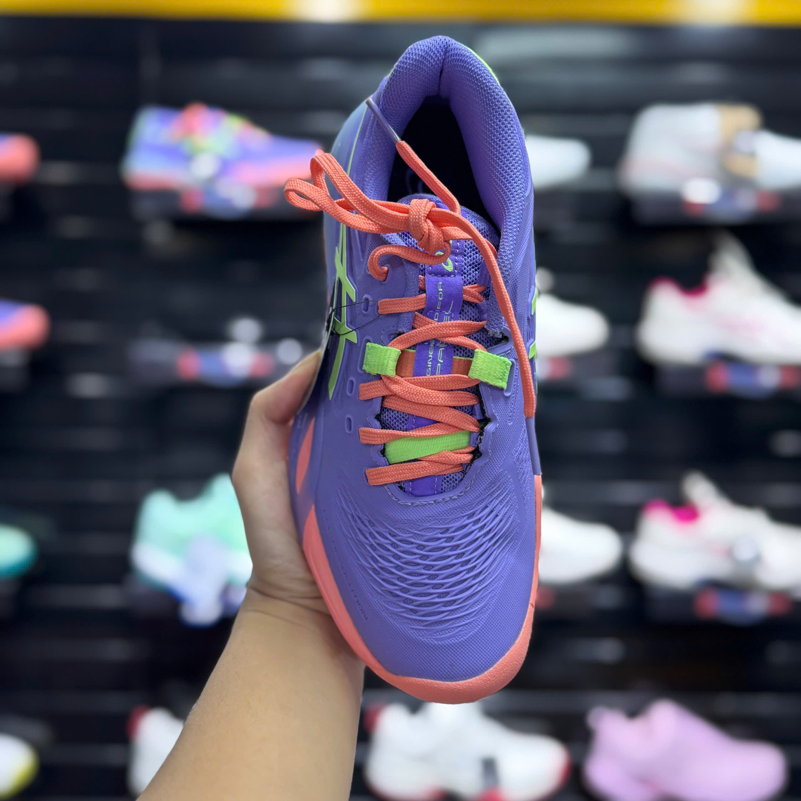 Giày Tennis/ Pickleball Asics GEL-RESOLUTION X PADEL 1042A285.501 Tím/Xanh cây